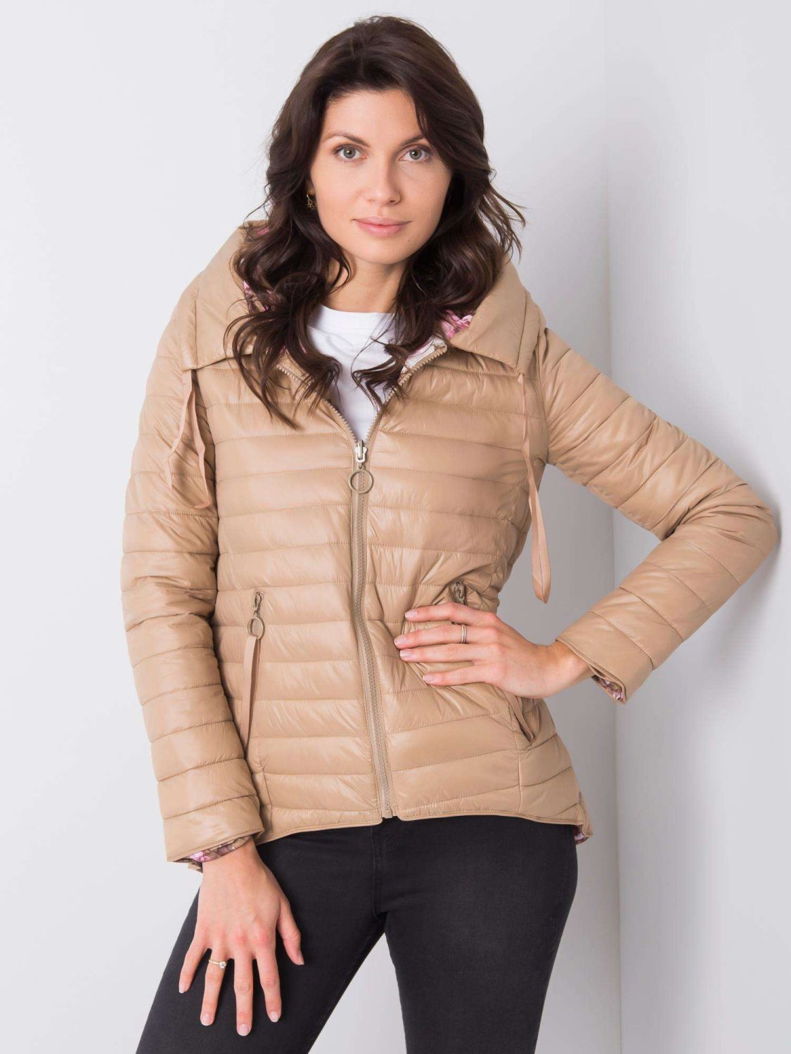 Camel Quilted Reversible Jacket