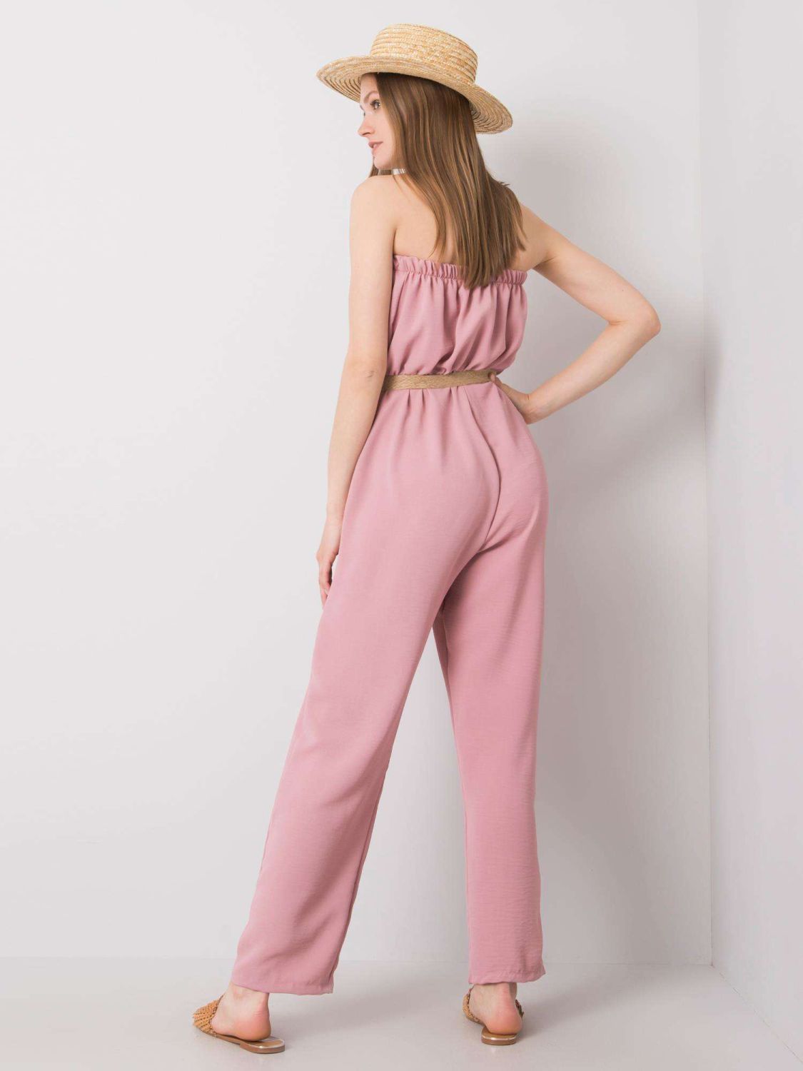 Pink Jumpsuit with Belt RUE PARIS