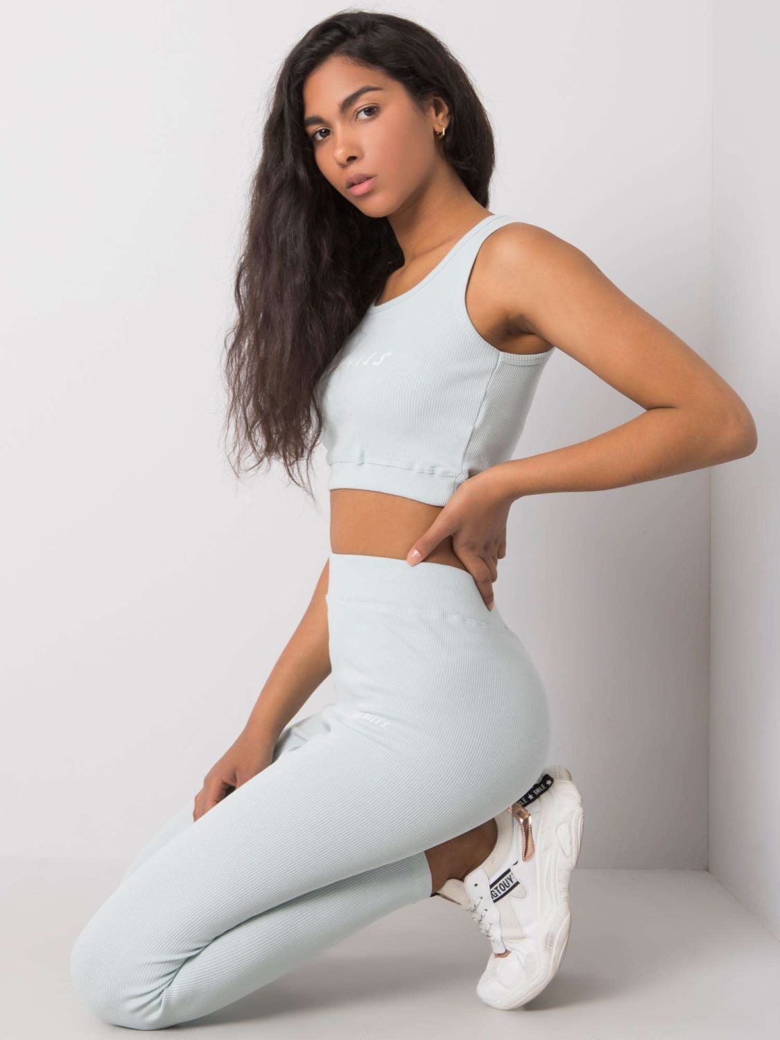 Light Blue Striped Sports Set