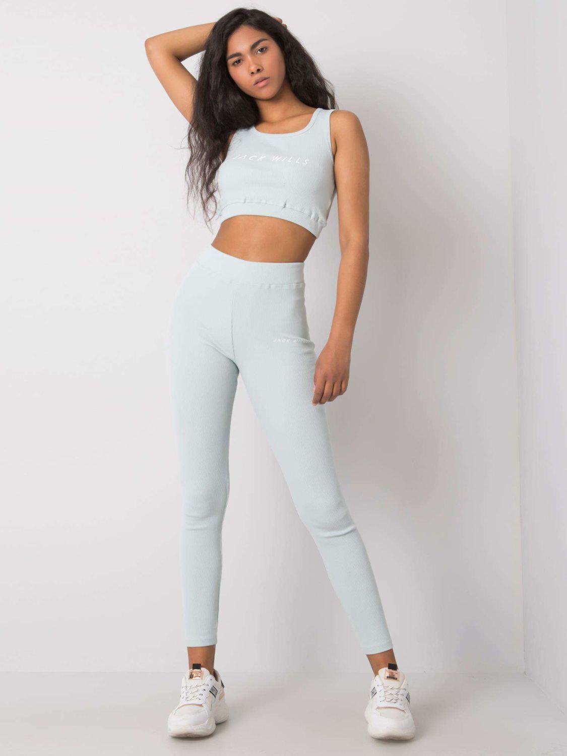 Light Blue Striped Sports Set