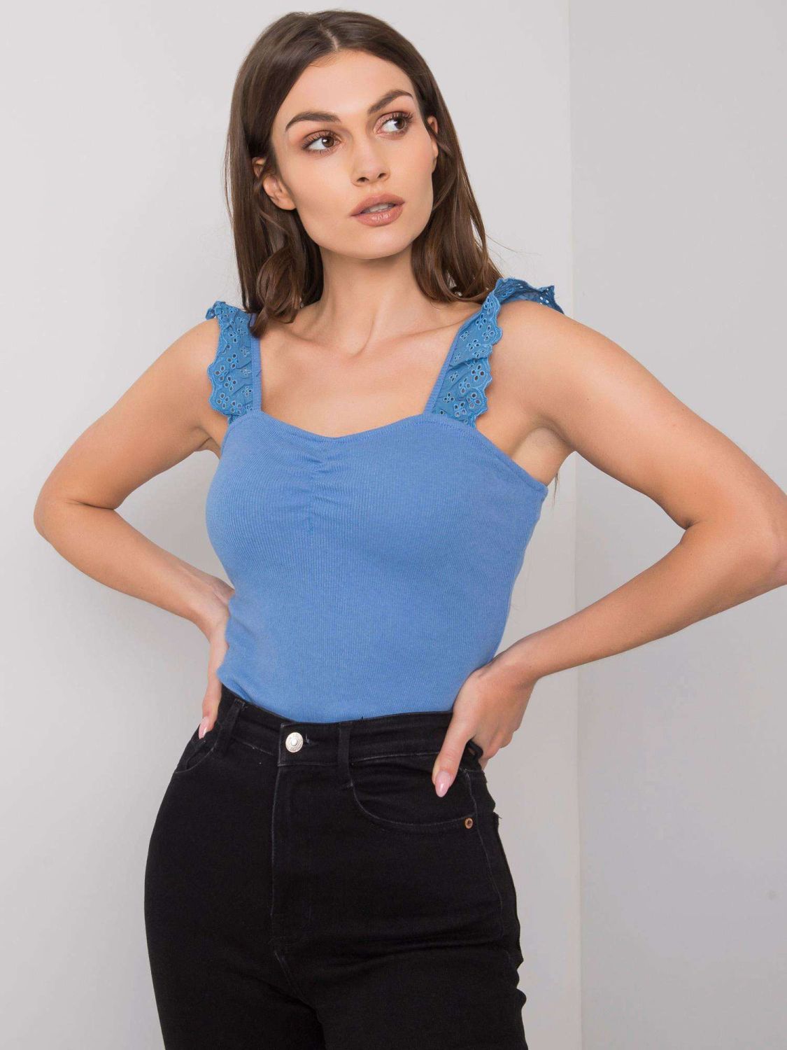 Dark Blue Cotton Top