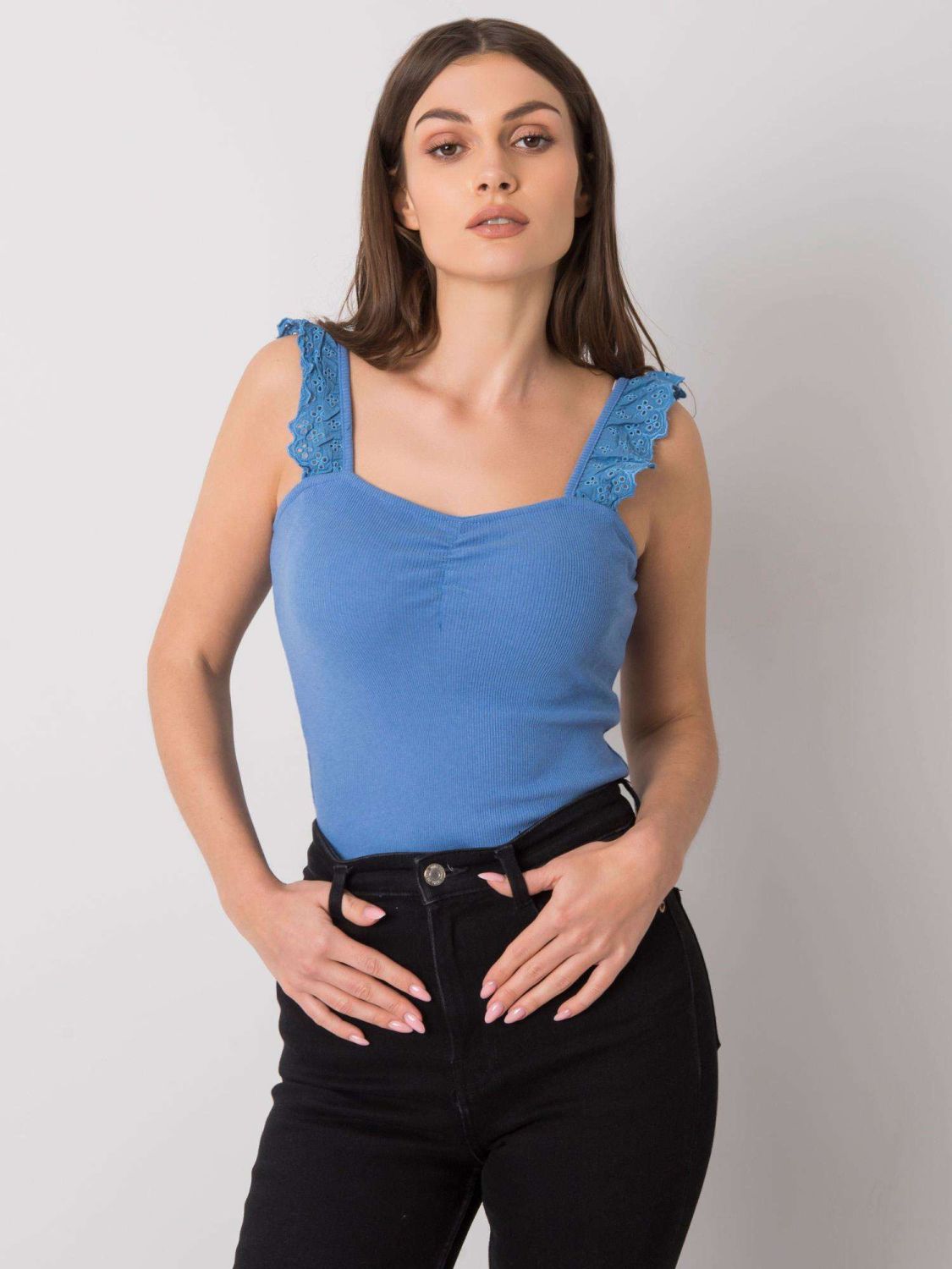 Dark Blue Cotton Top