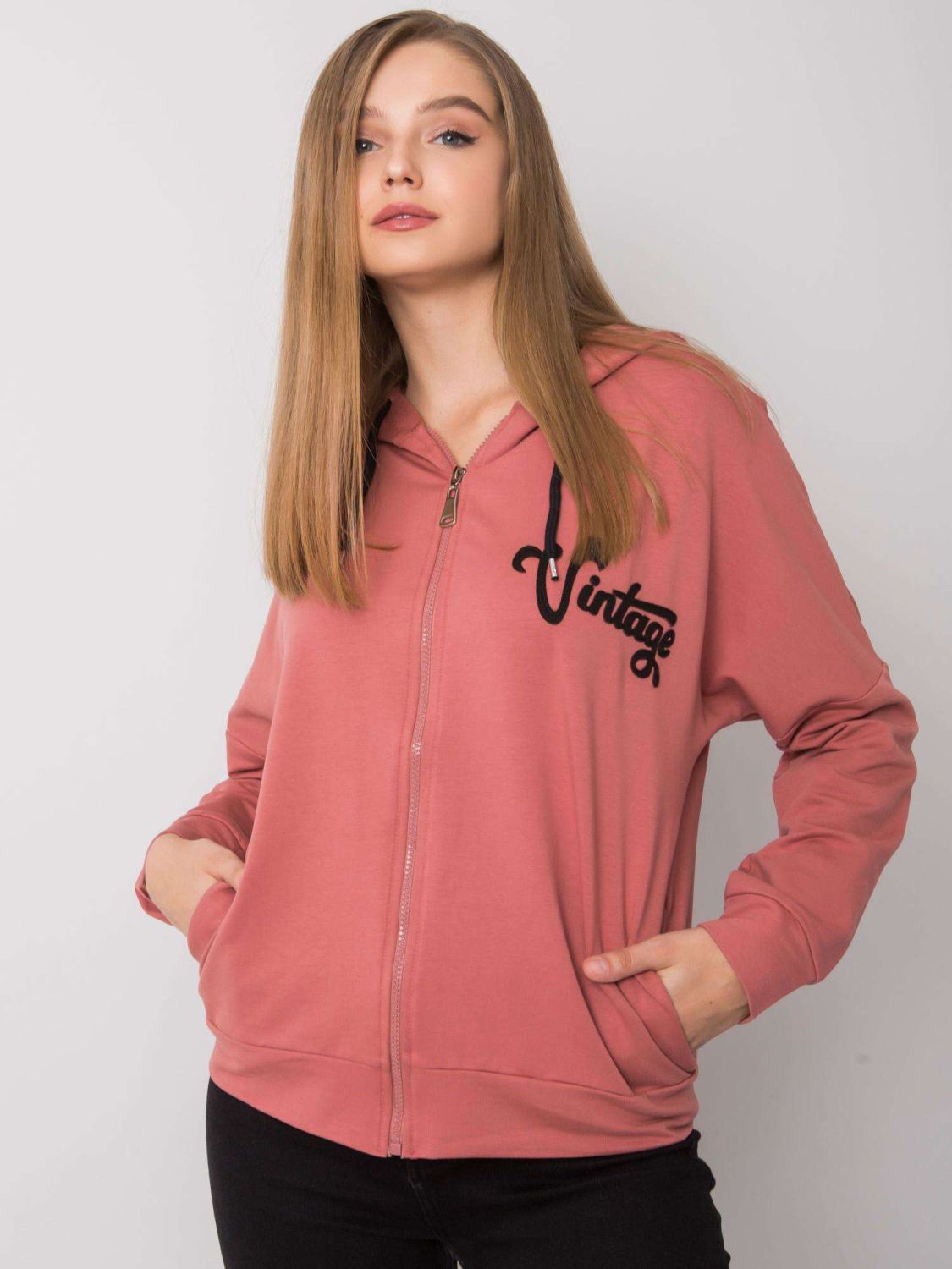 Pink Zip-Up Hoodie