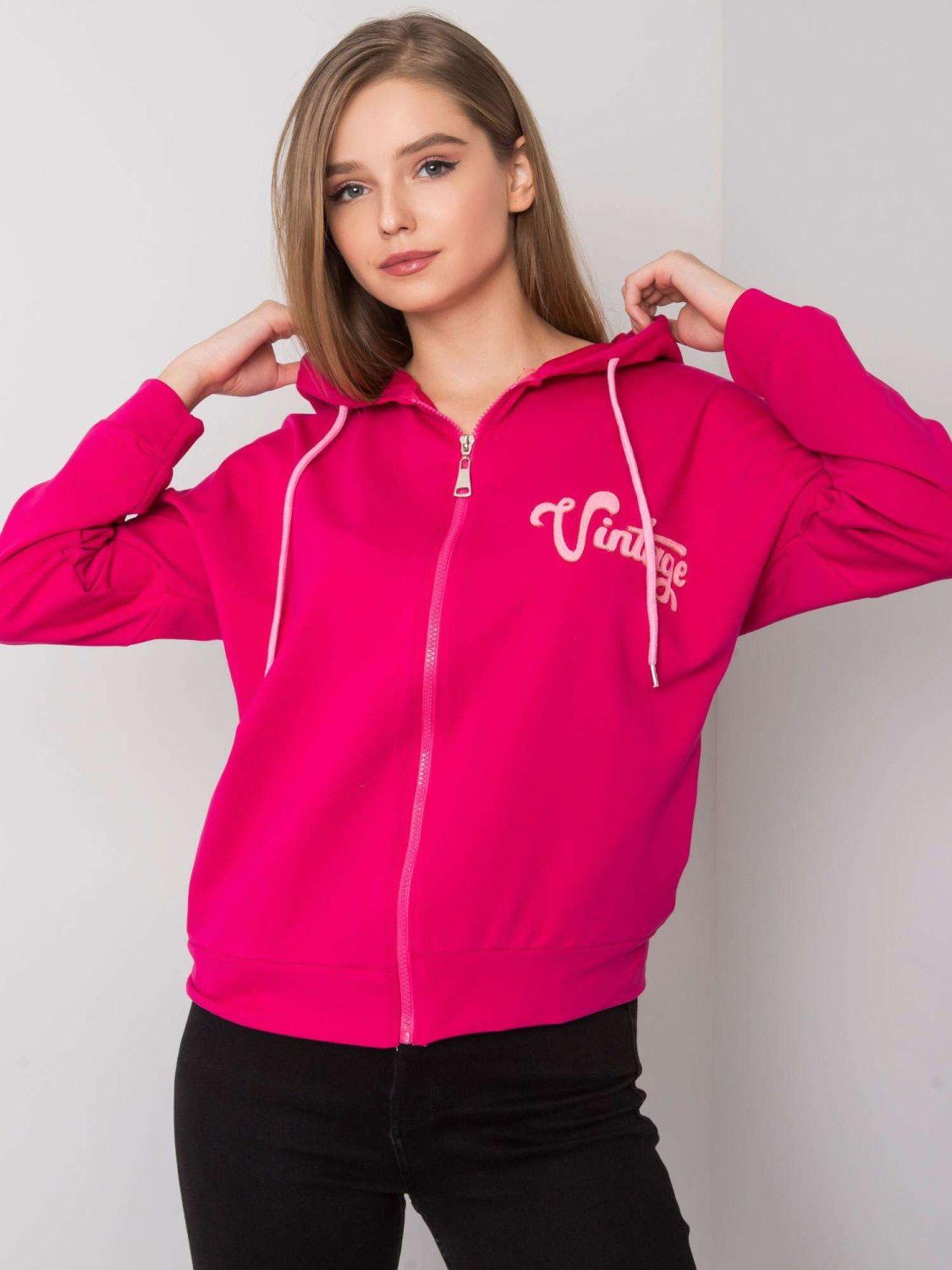 Pink Zip-Up Hoodie
