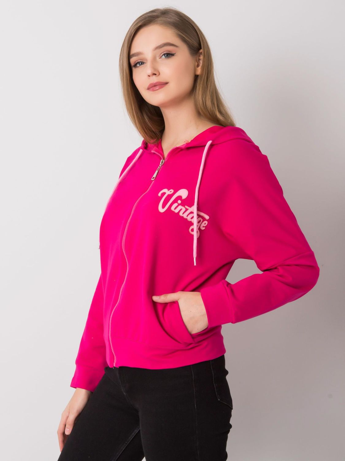 Pink Zip-Up Hoodie