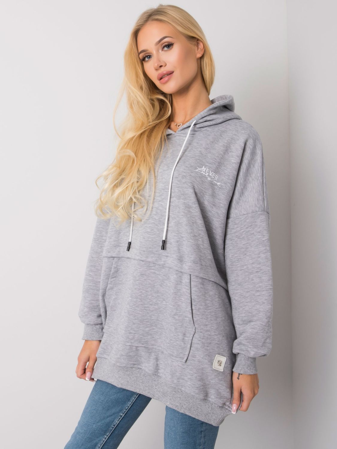 Gray Melange Hoodie