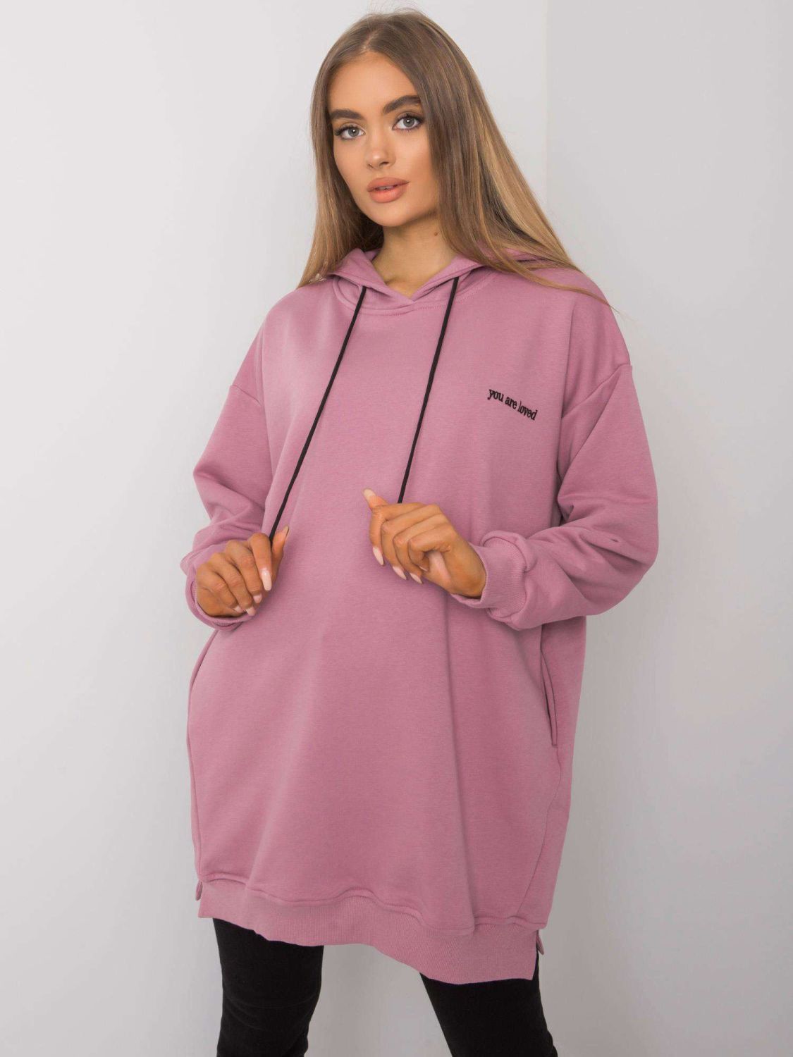 Pink Women's Hoodie with Hood