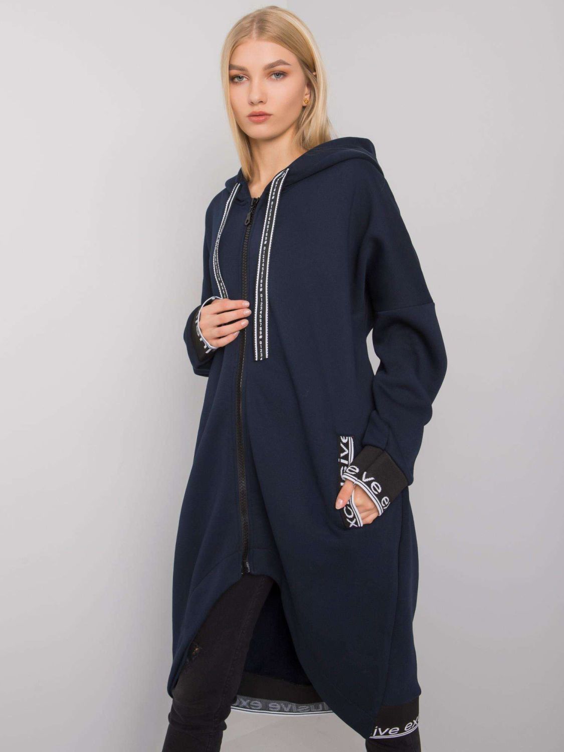 Women's Navy Zip-Up Hoodie