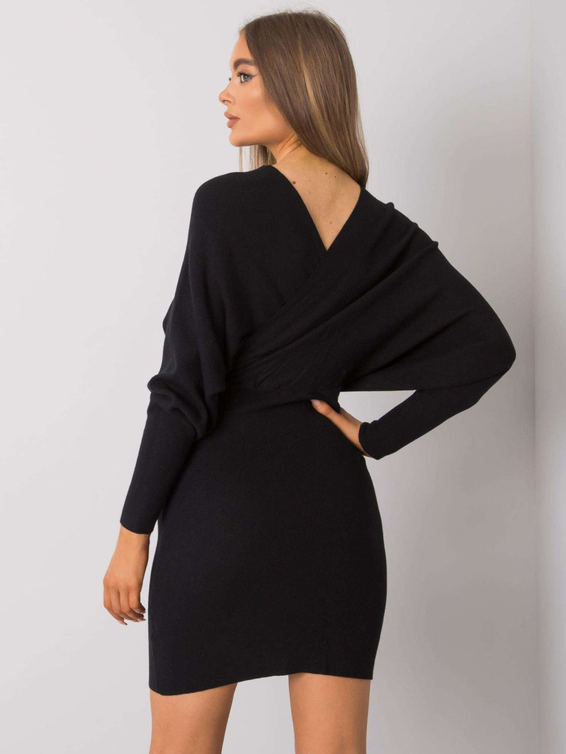 Black Women's Knitted Dress OCH BELLA