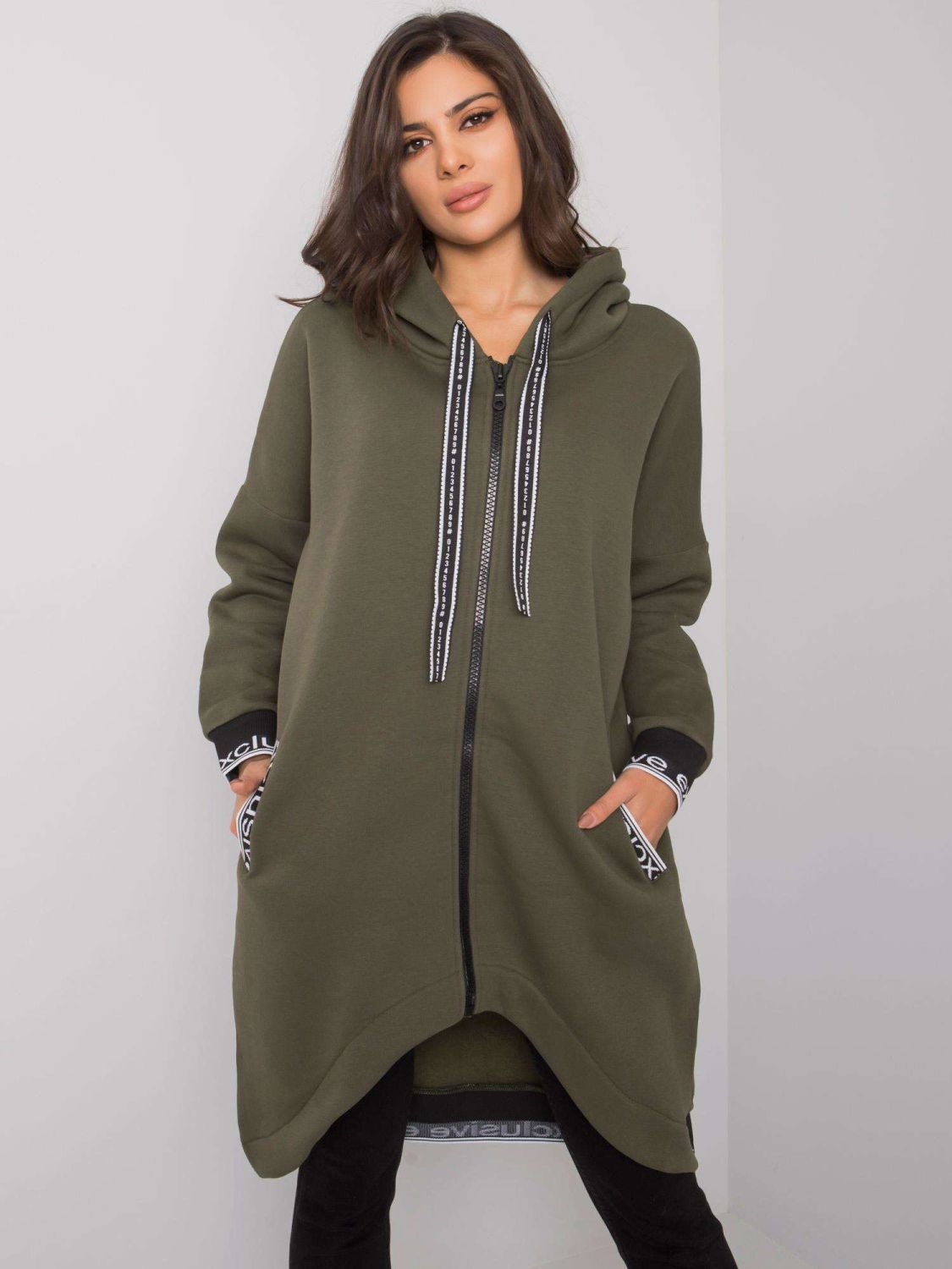 Khaki Women's Zip-Up Hoodie