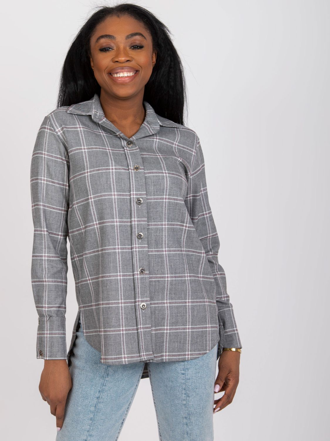 Gray Checked Shirt