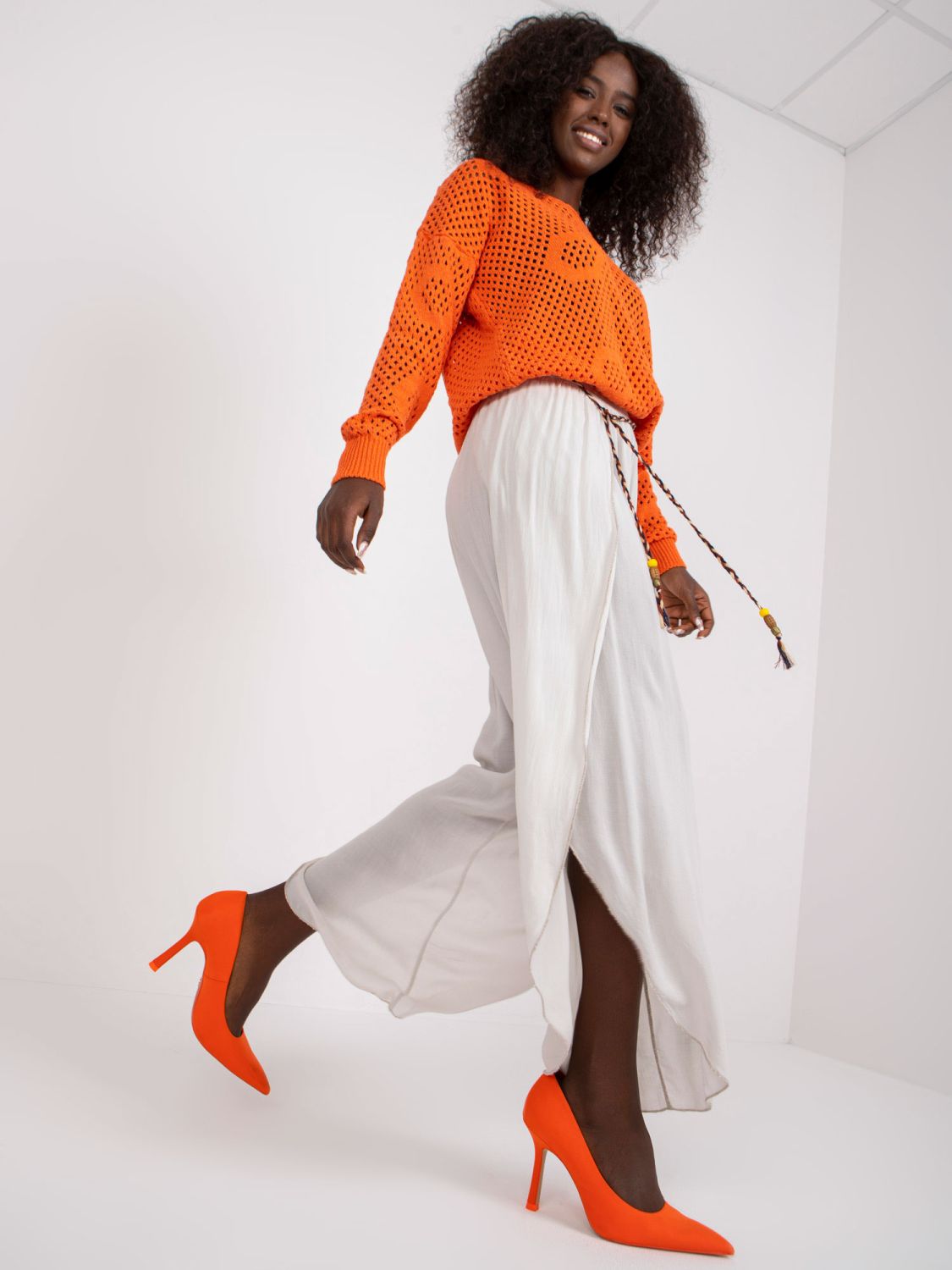 Stylish Beige High-Waisted Pants