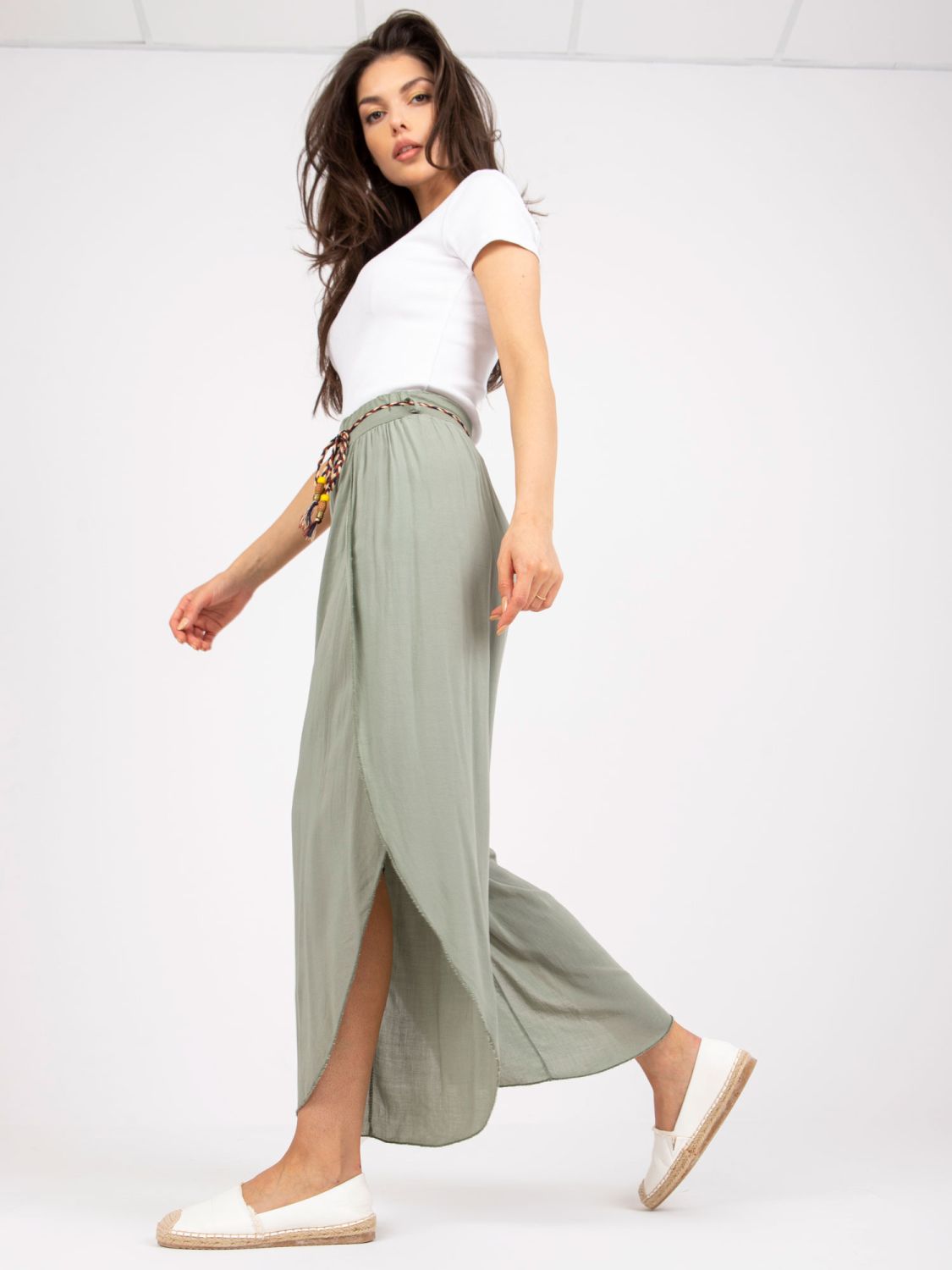 Stylish Khaki High-Waisted Pants
