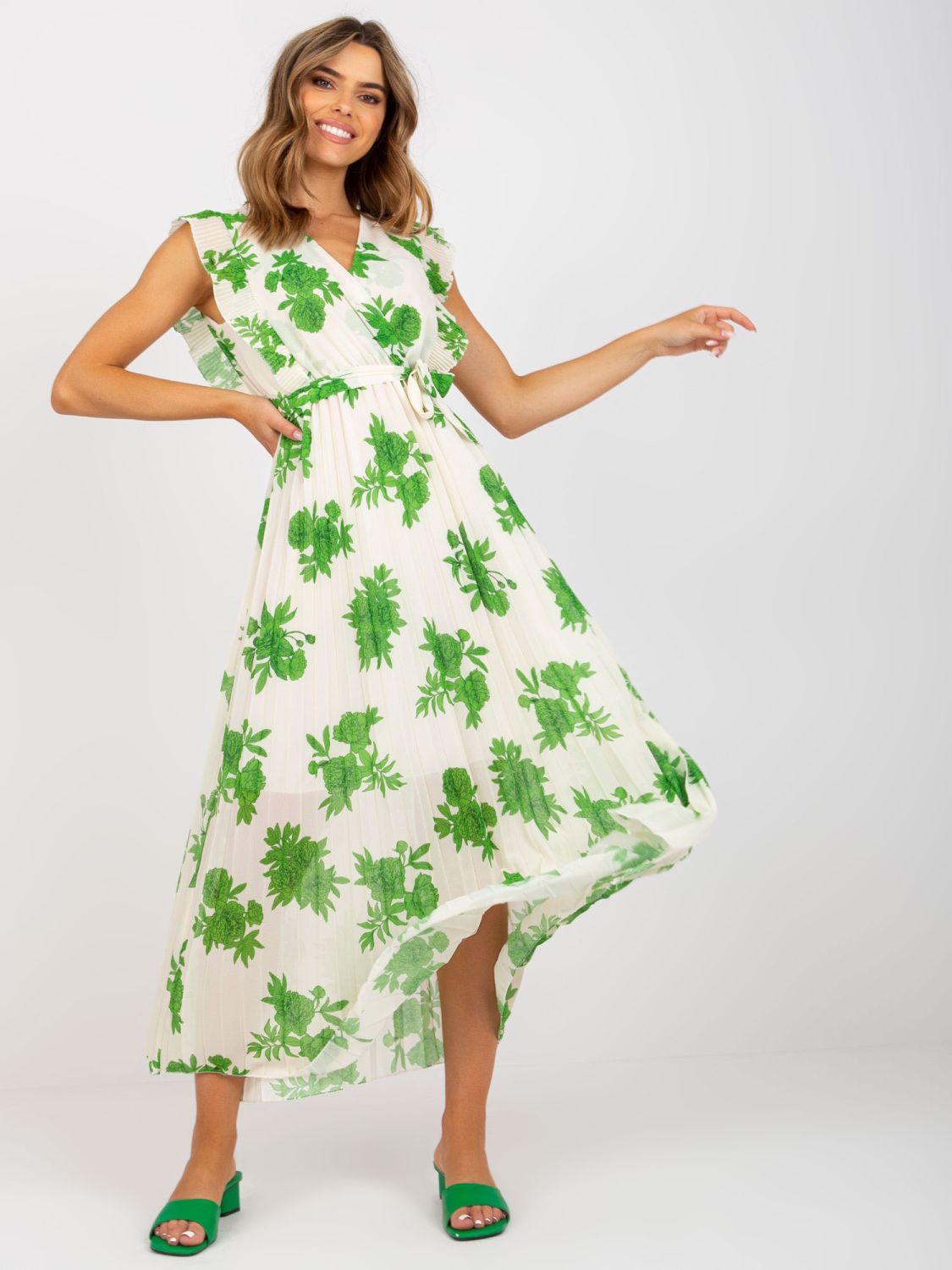 Elegant Green Midi Dress