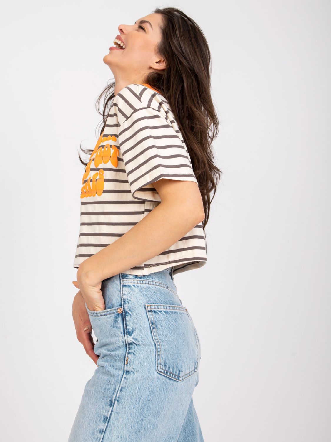 Beige Polo Blouse with Short Sleeves