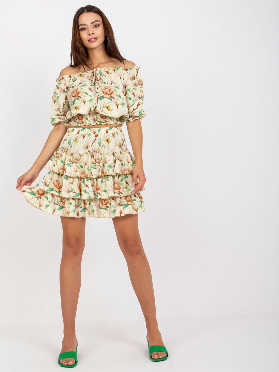 Bright Yellow Floral Set