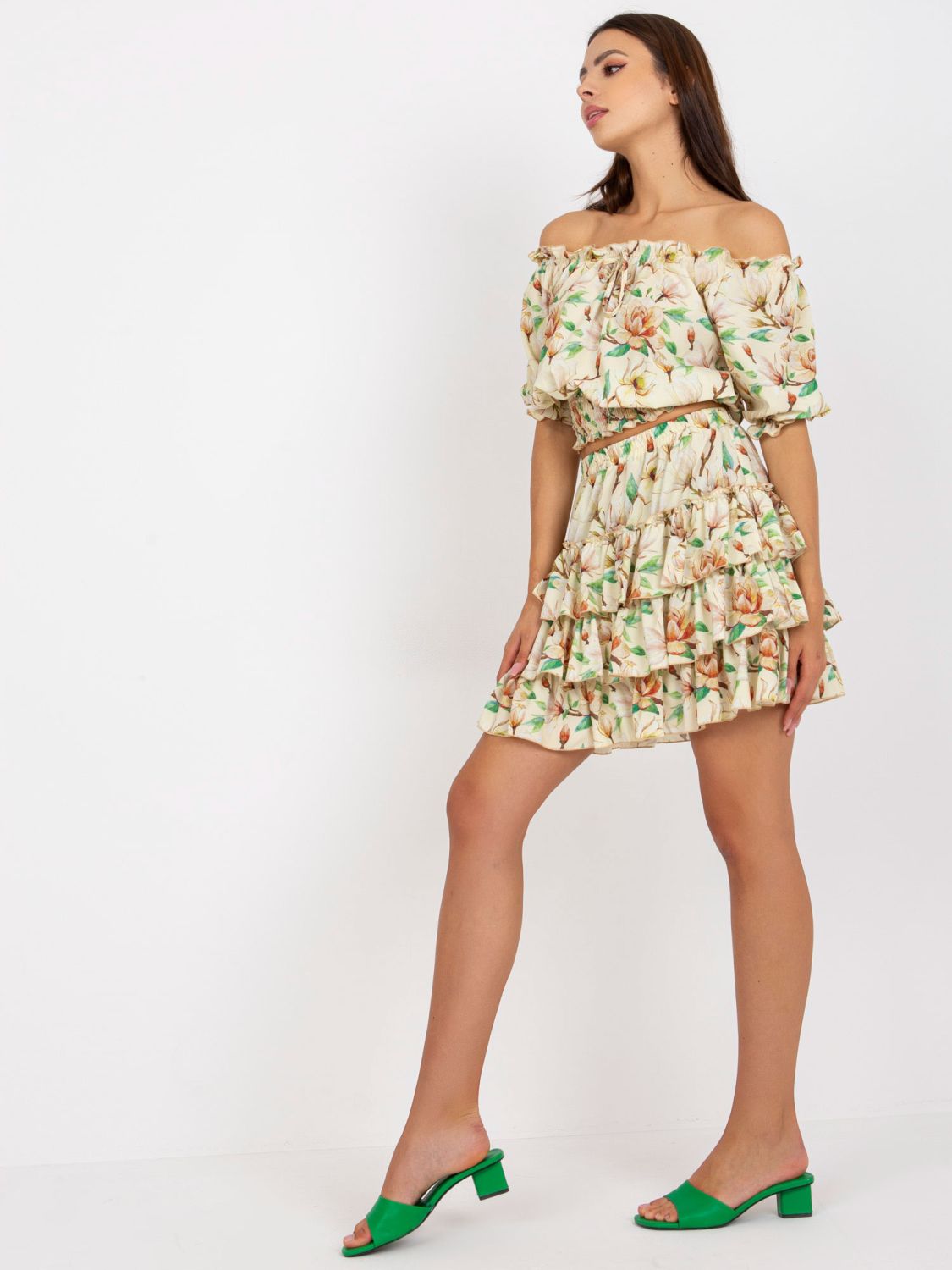 Bright Yellow Floral Set