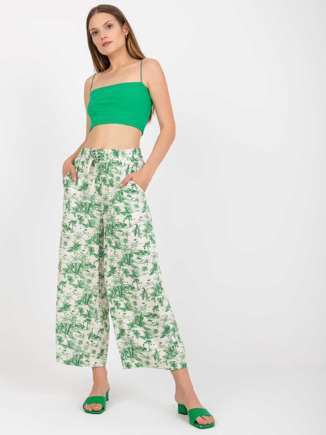 Stylish Beige High-Waisted Pants