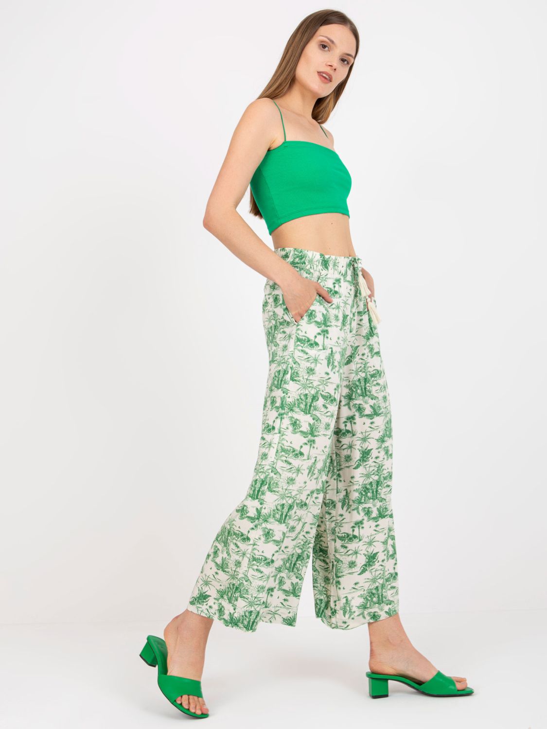 Stylish Beige High-Waisted Pants