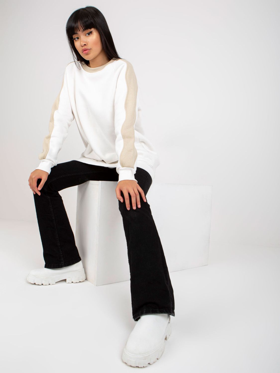 Bicolor Oversize Sweatshirt RUE PARIS