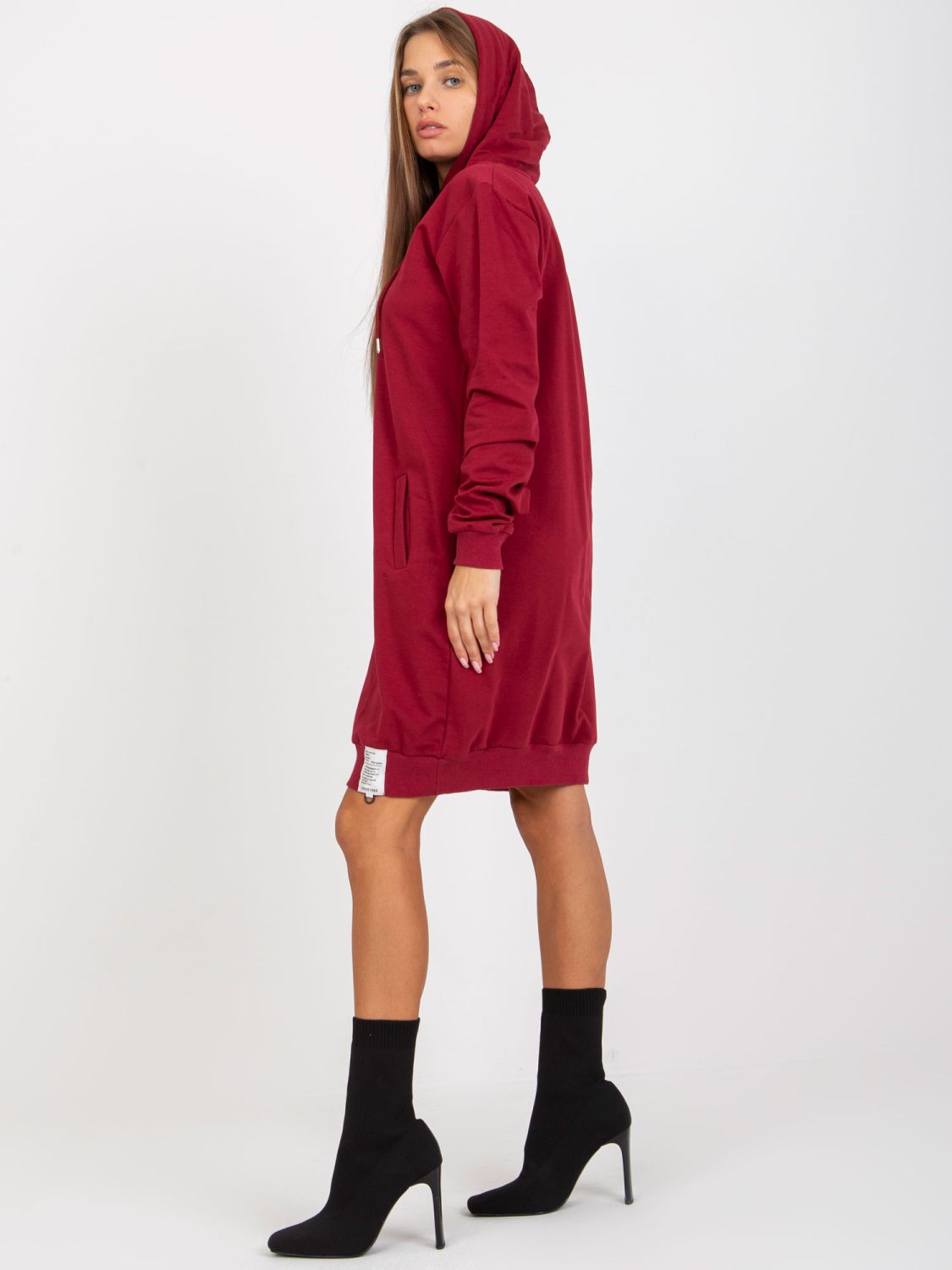 Bordeaux Hooded Dress