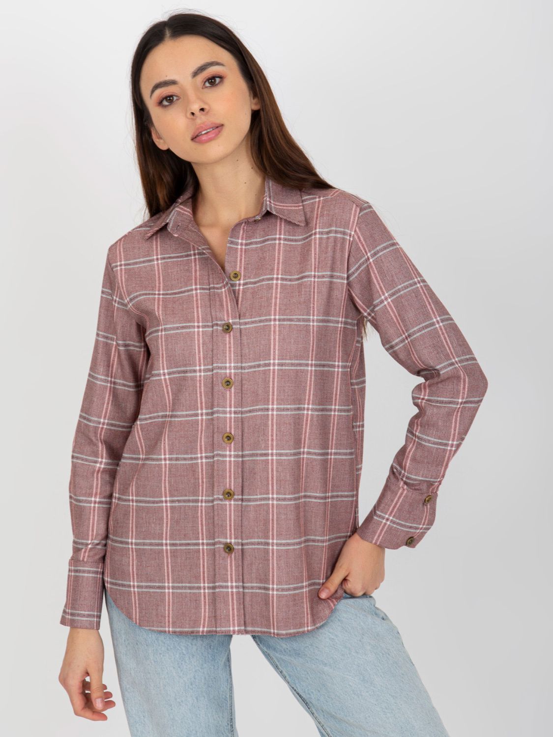 Pink Women's Checkered Shirt