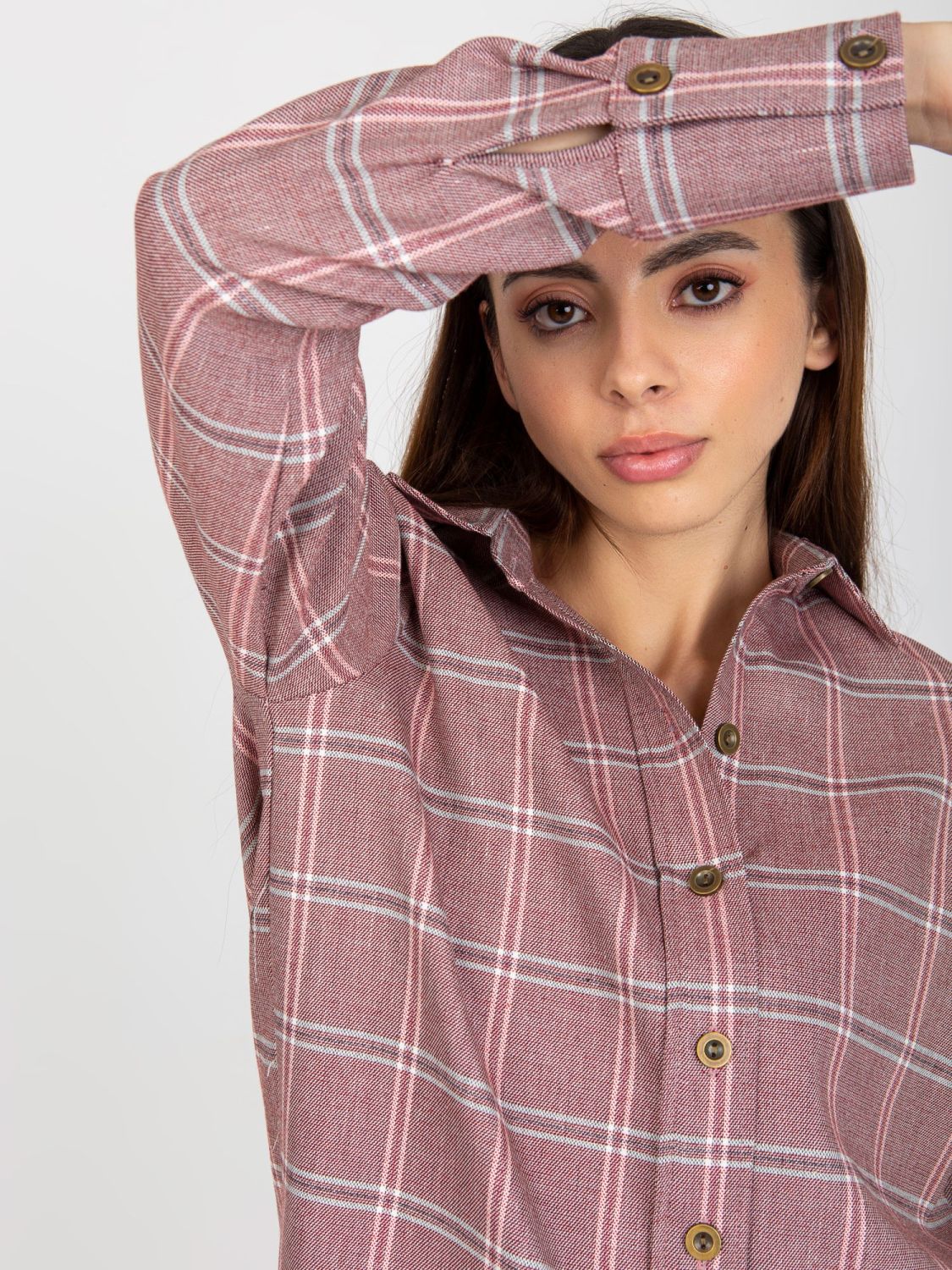 Pink Women's Checkered Shirt