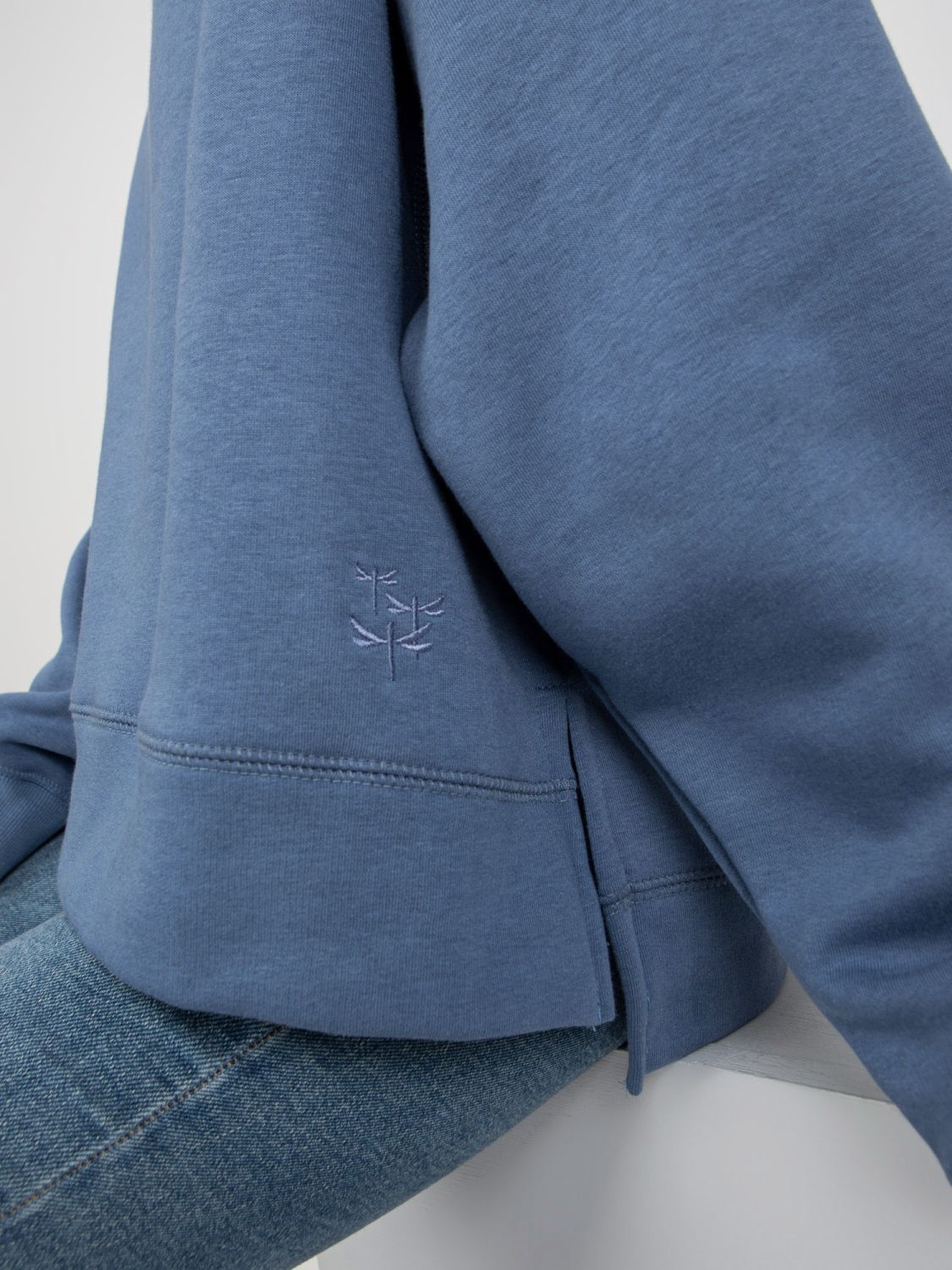 Dark Blue Hoodie with Slits MAYFLIES