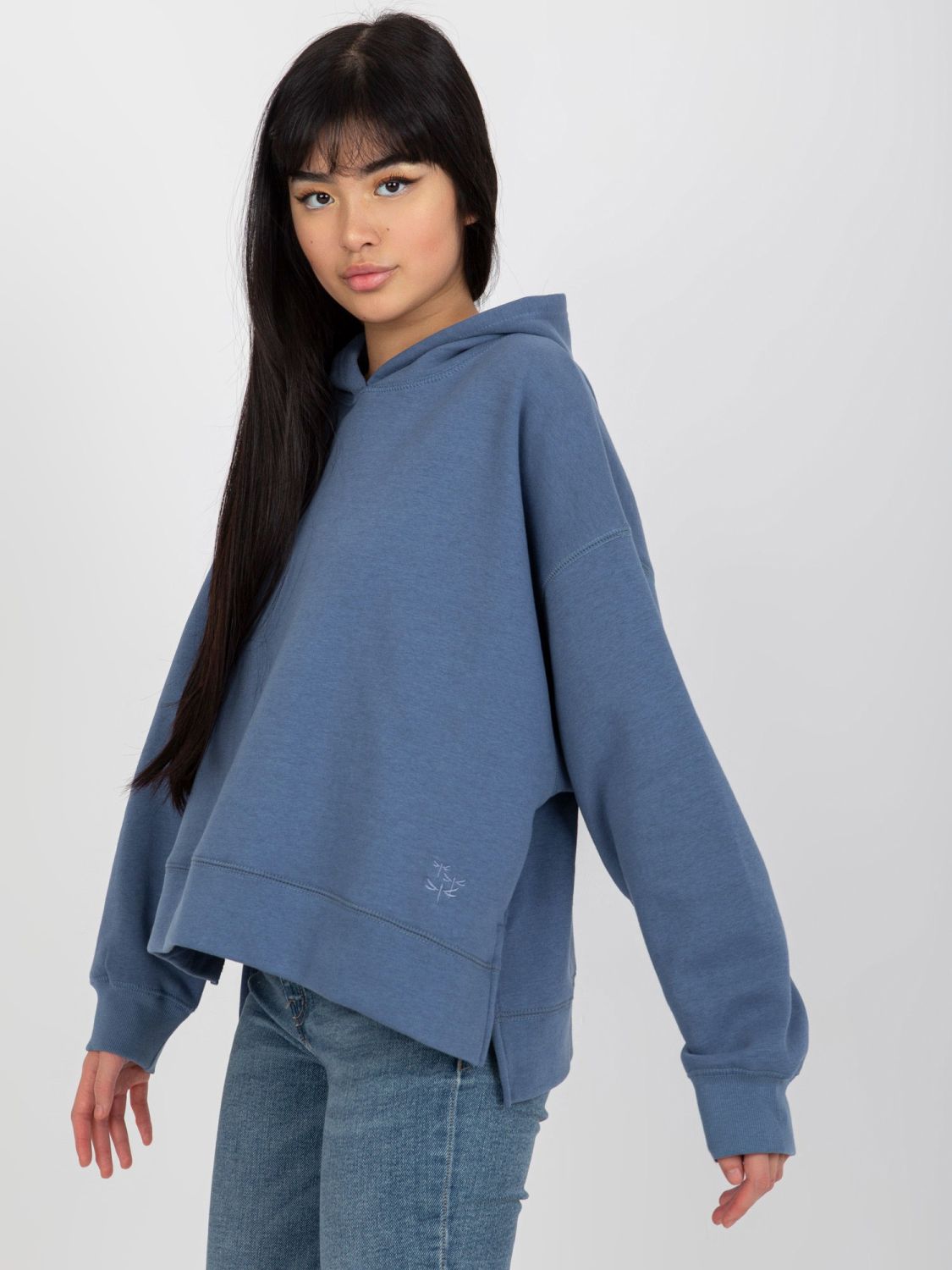 Dark Blue Hoodie with Slits MAYFLIES