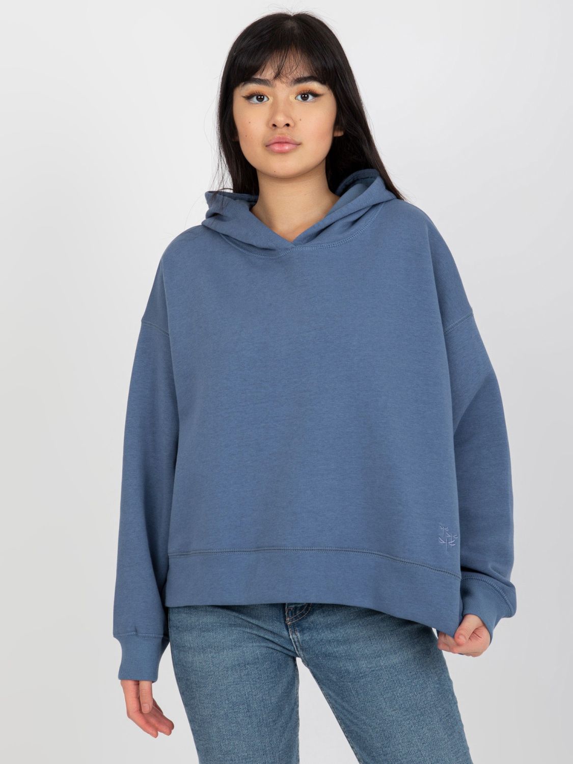 Dark Blue Hoodie with Slits MAYFLIES