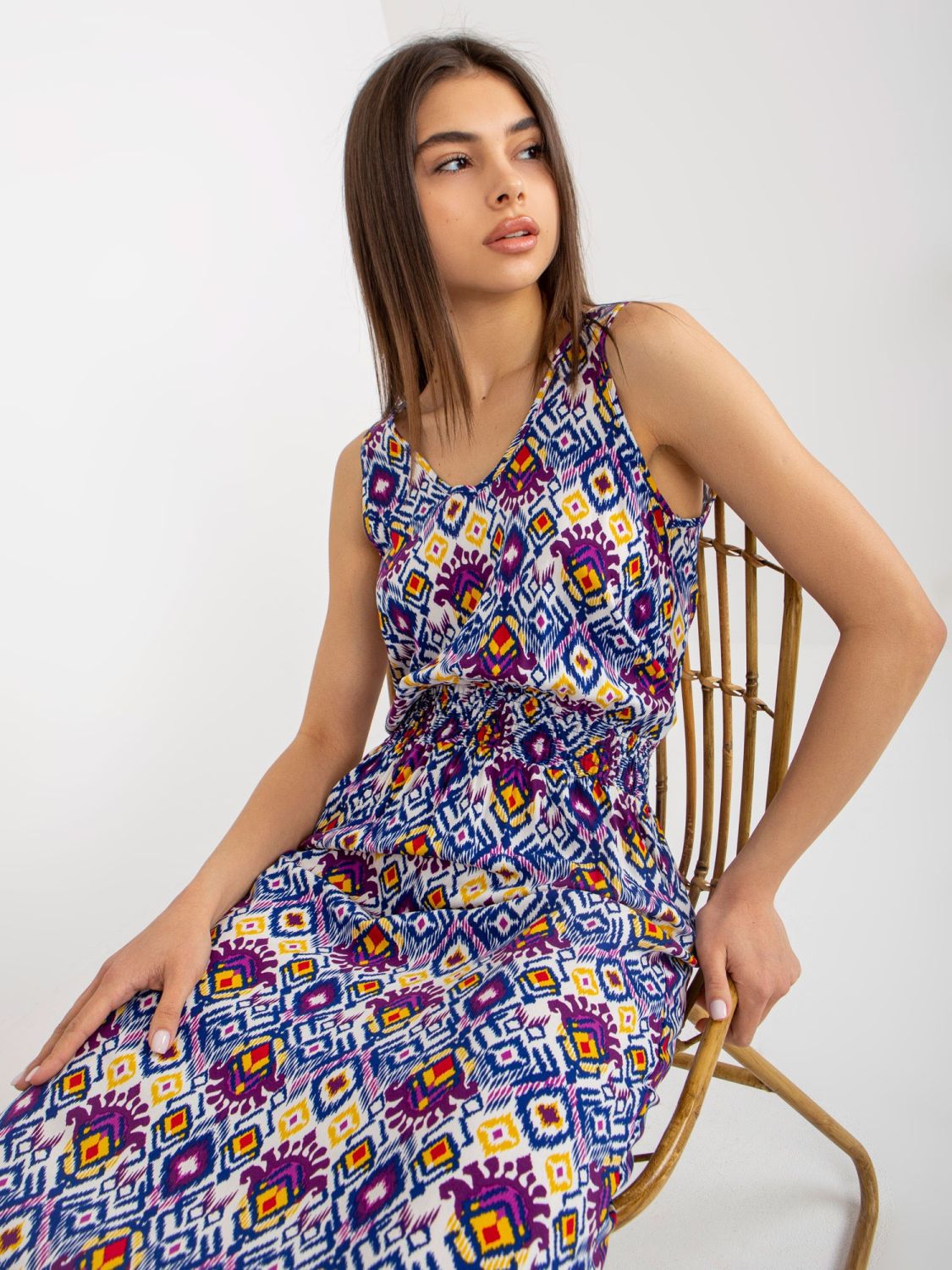 Purple Summer Dress with Print FRESH MADE