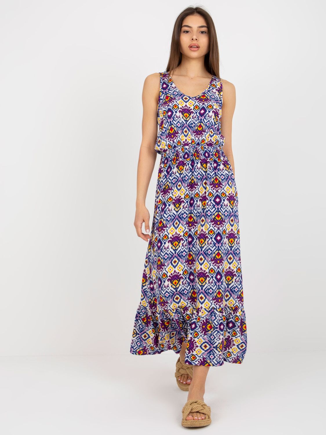 Purple Summer Dress with Print FRESH MADE