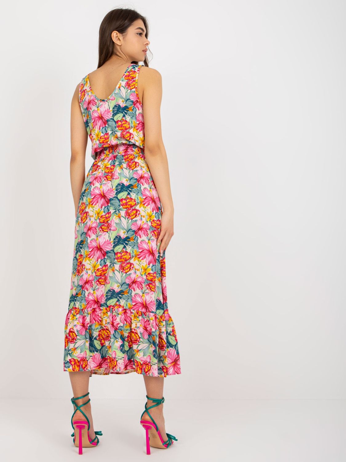 Coral Sleeveless Dress FRESH MADE