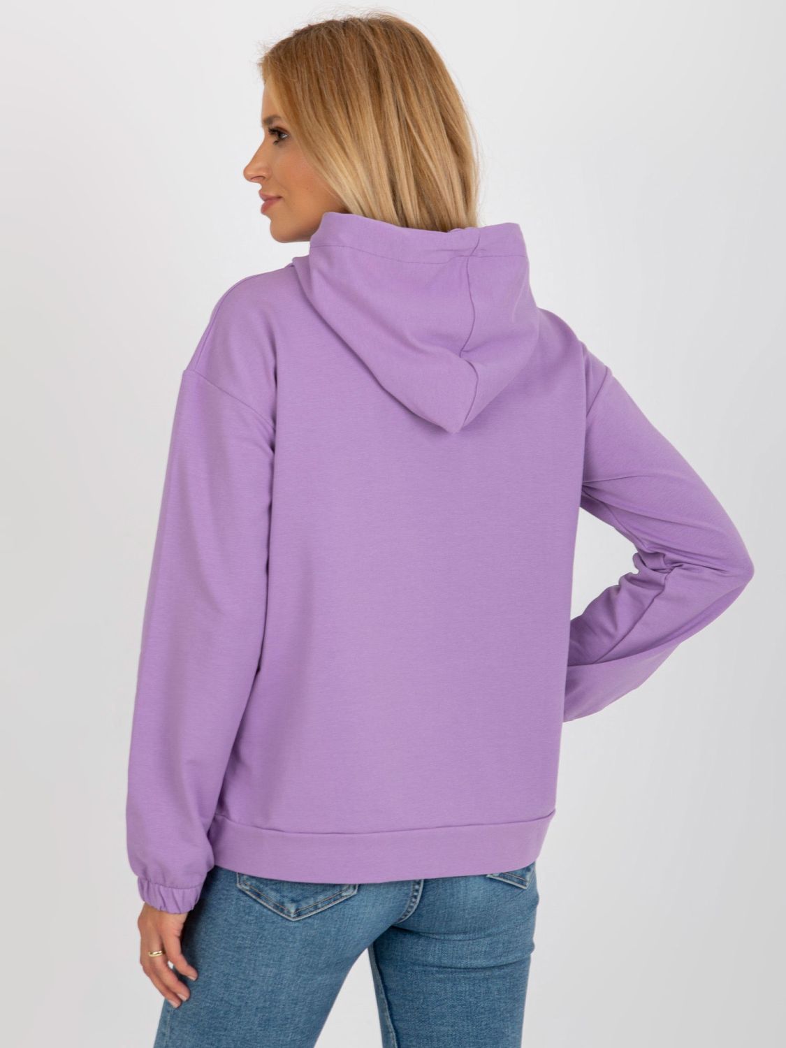 Light Purple Cotton Hoodie
