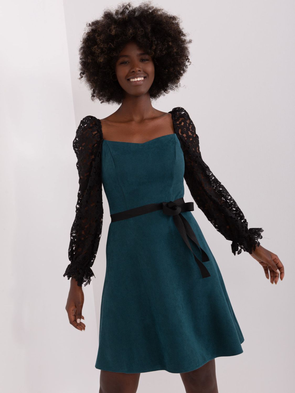 Sea Green Flared Cocktail Dress Marbella