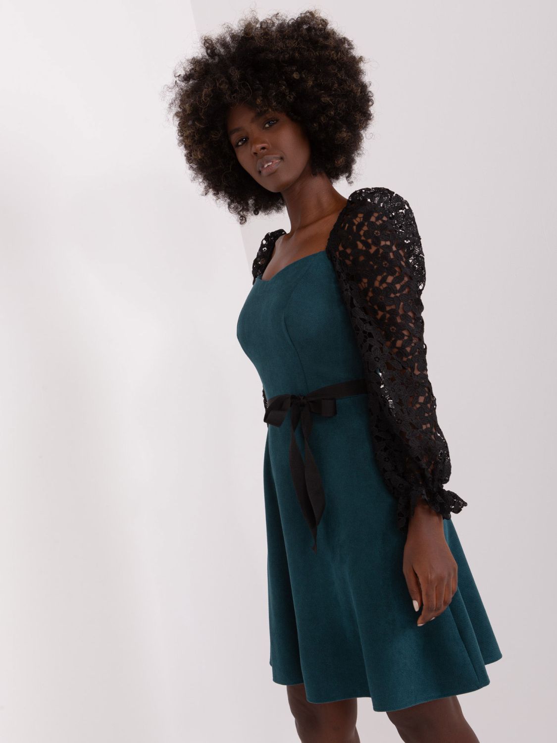 Sea Green Flared Cocktail Dress Marbella