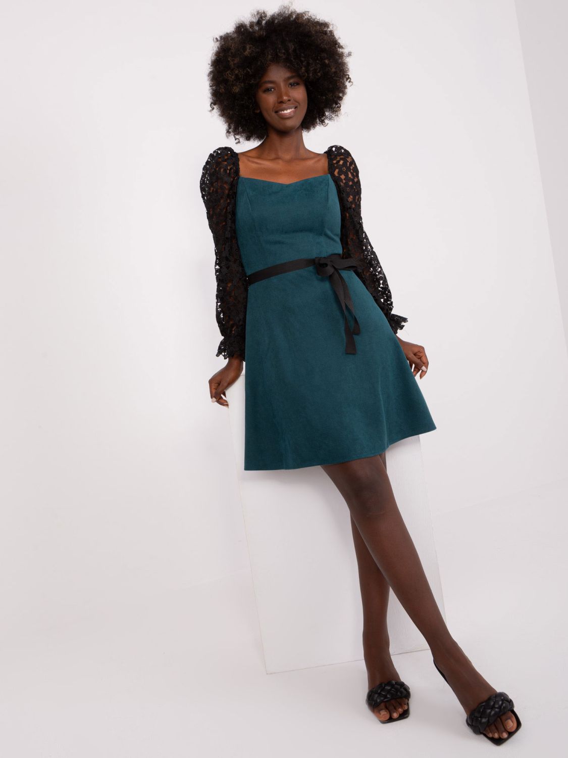 Sea Green Flared Cocktail Dress Marbella