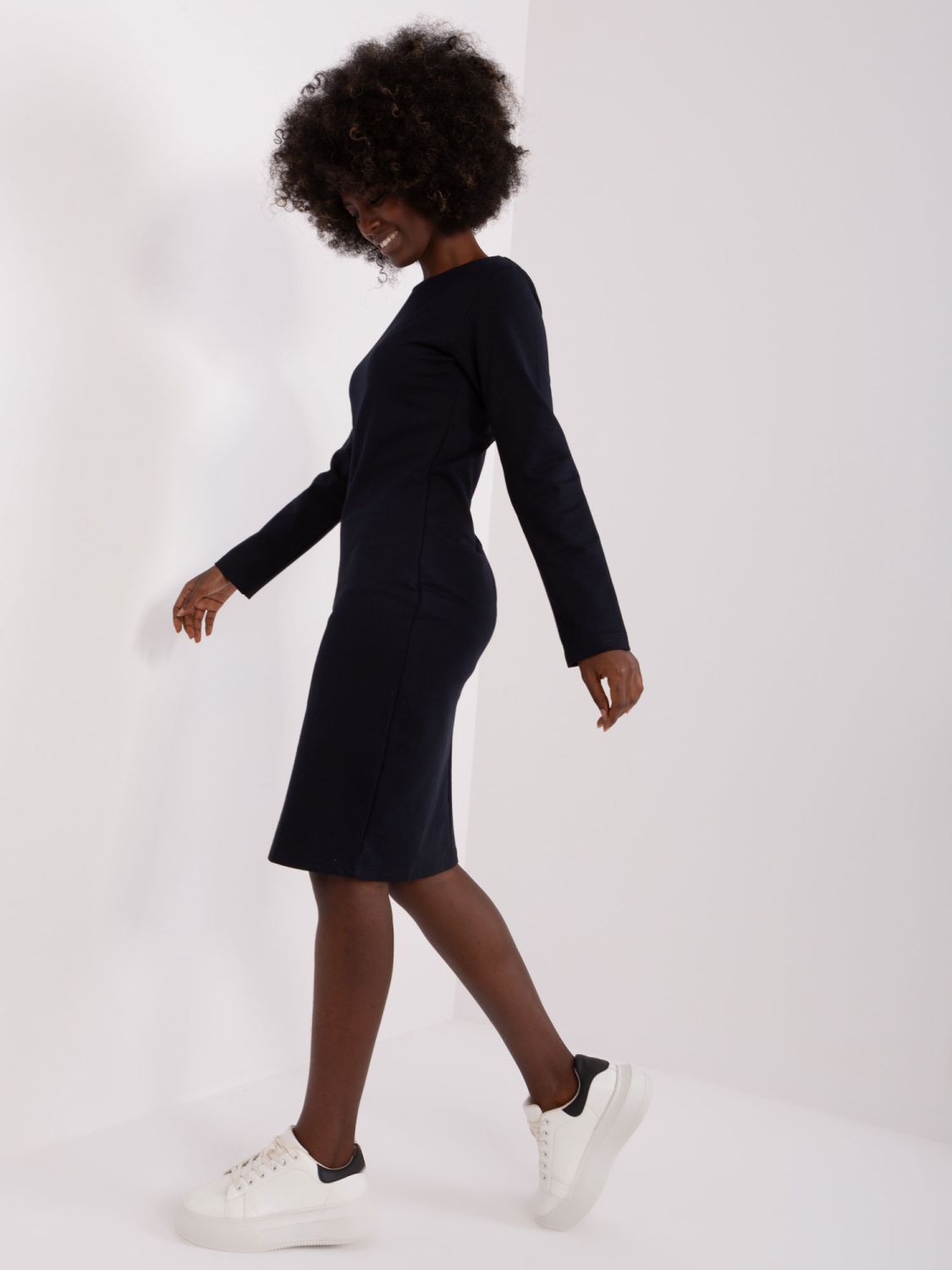 Simple Blue Cotton Dress