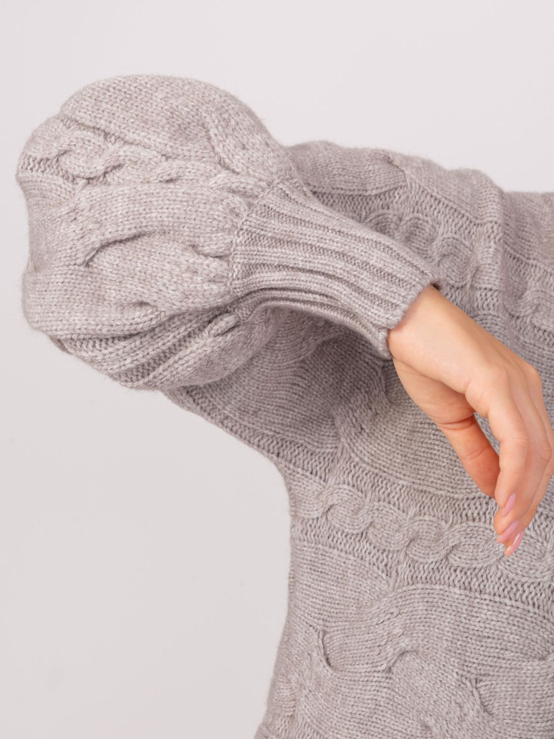 Gray Women's Knit Dress to the Knee