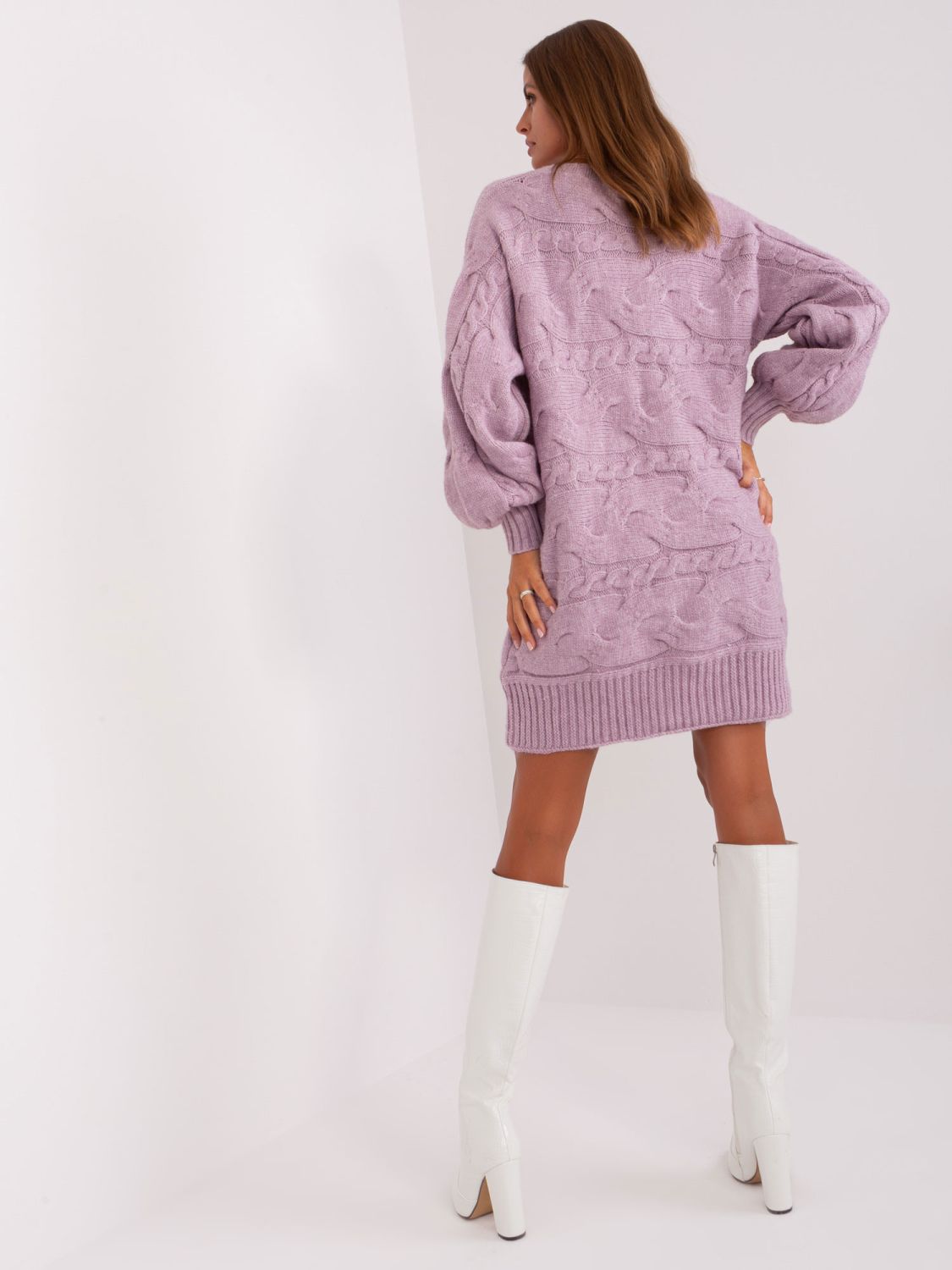 Light Purple Oversize Knit Dress