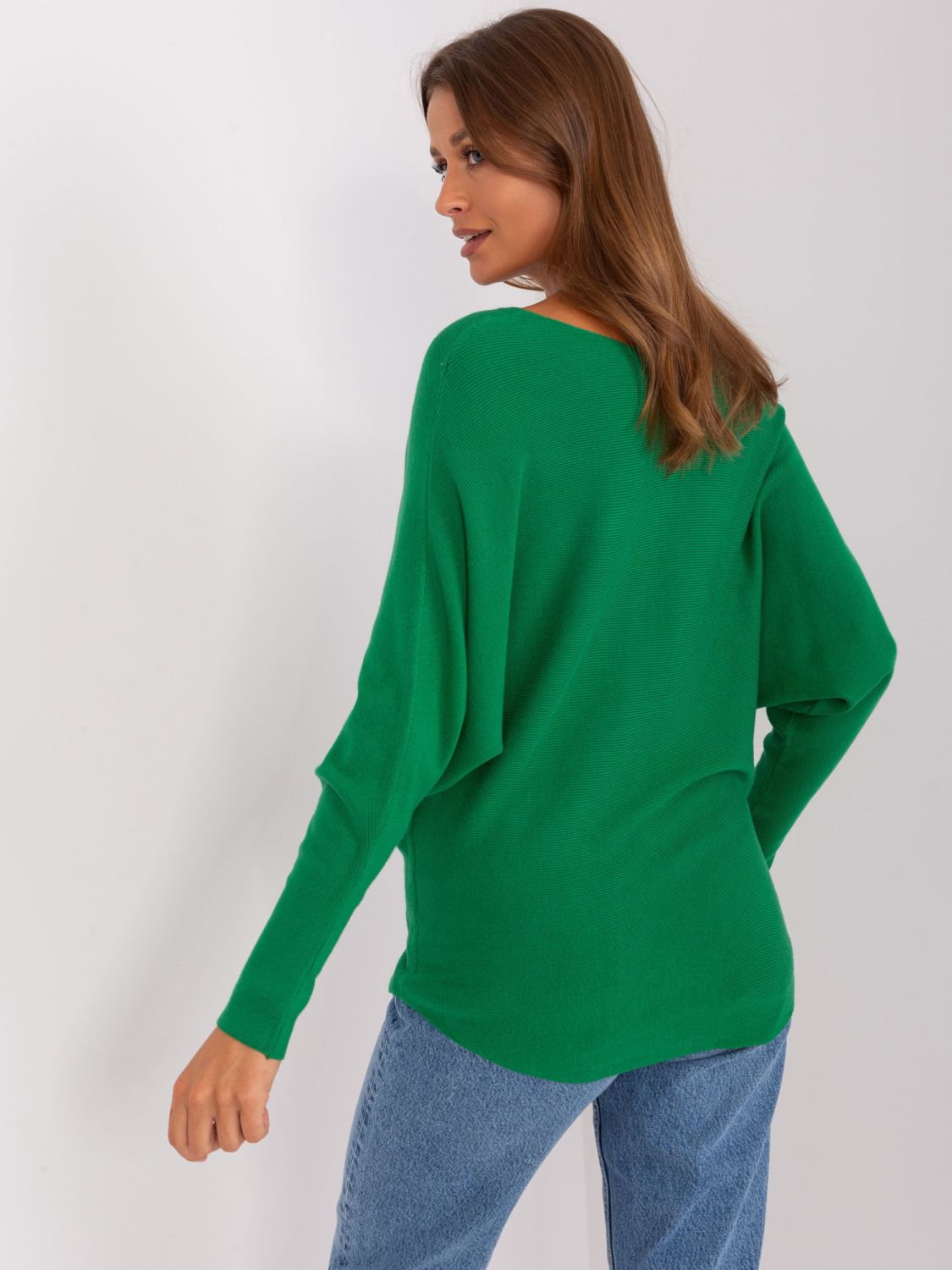 Green Oversize Sweater with Viscose