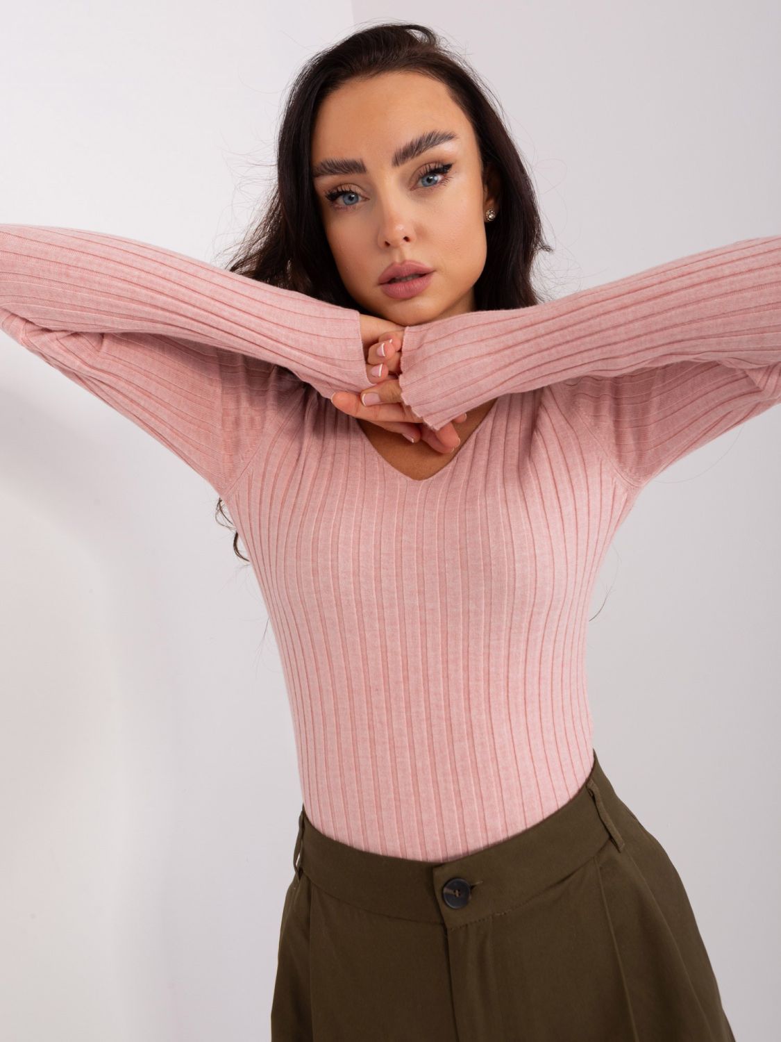 Light Pink Classic Knit Sweater