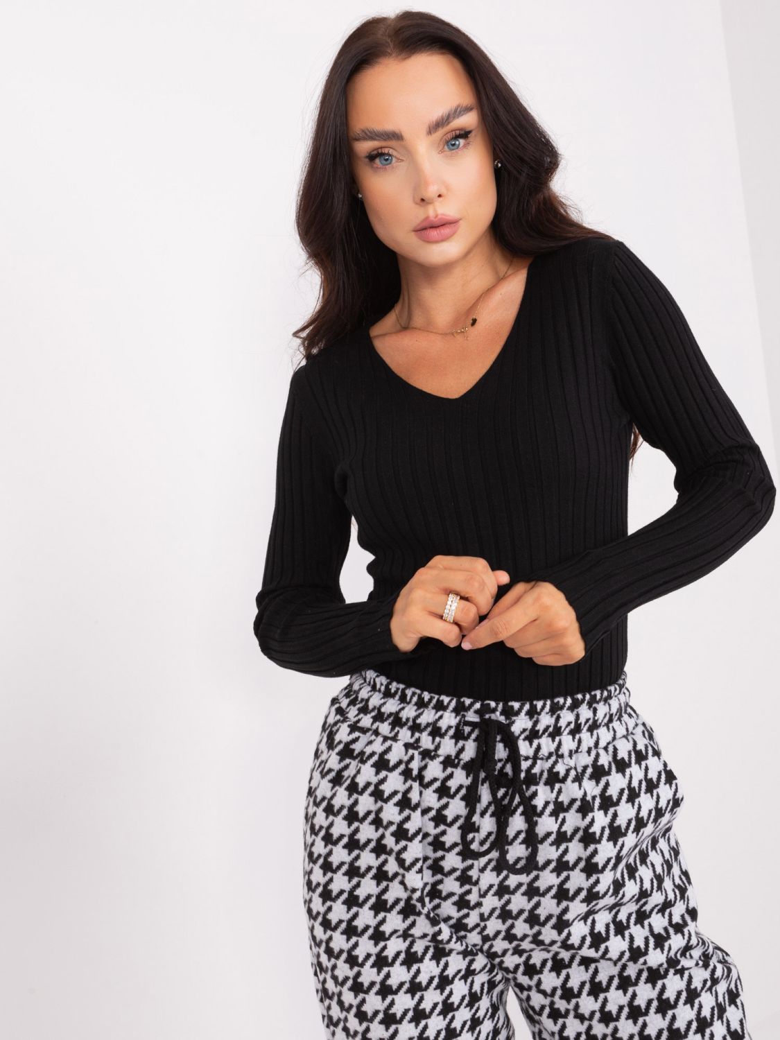 Black Women's Knitted Sweater