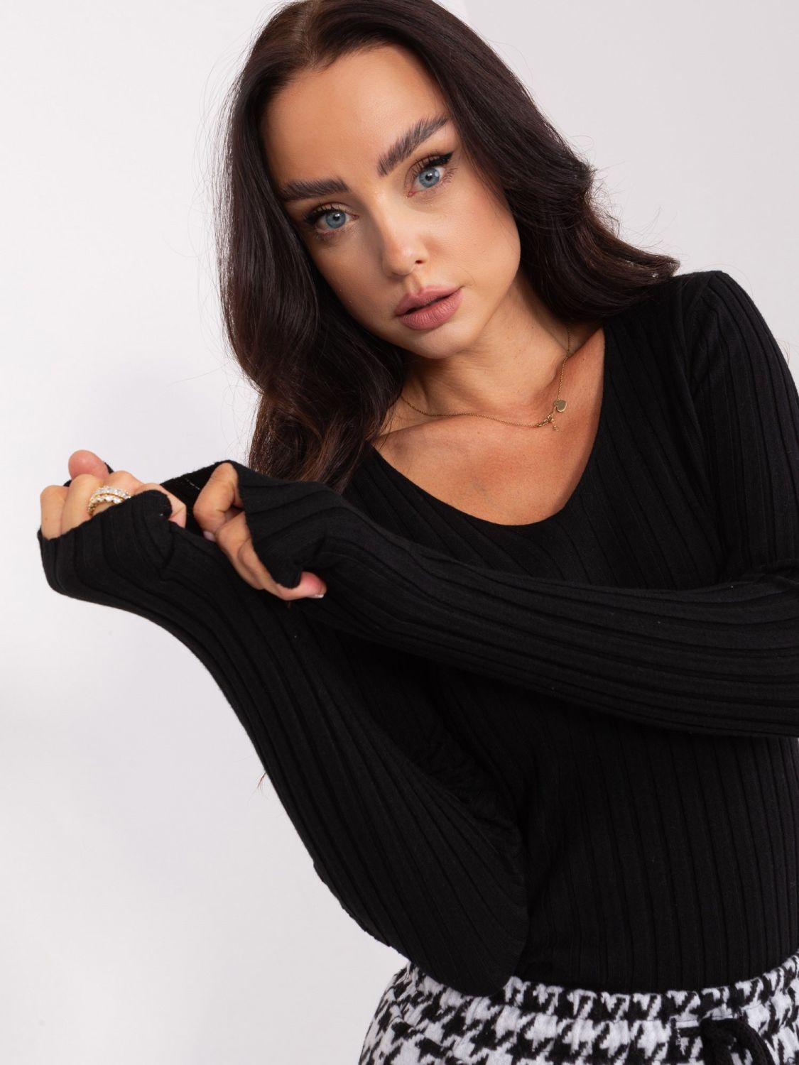 Black Women's Knitted Sweater