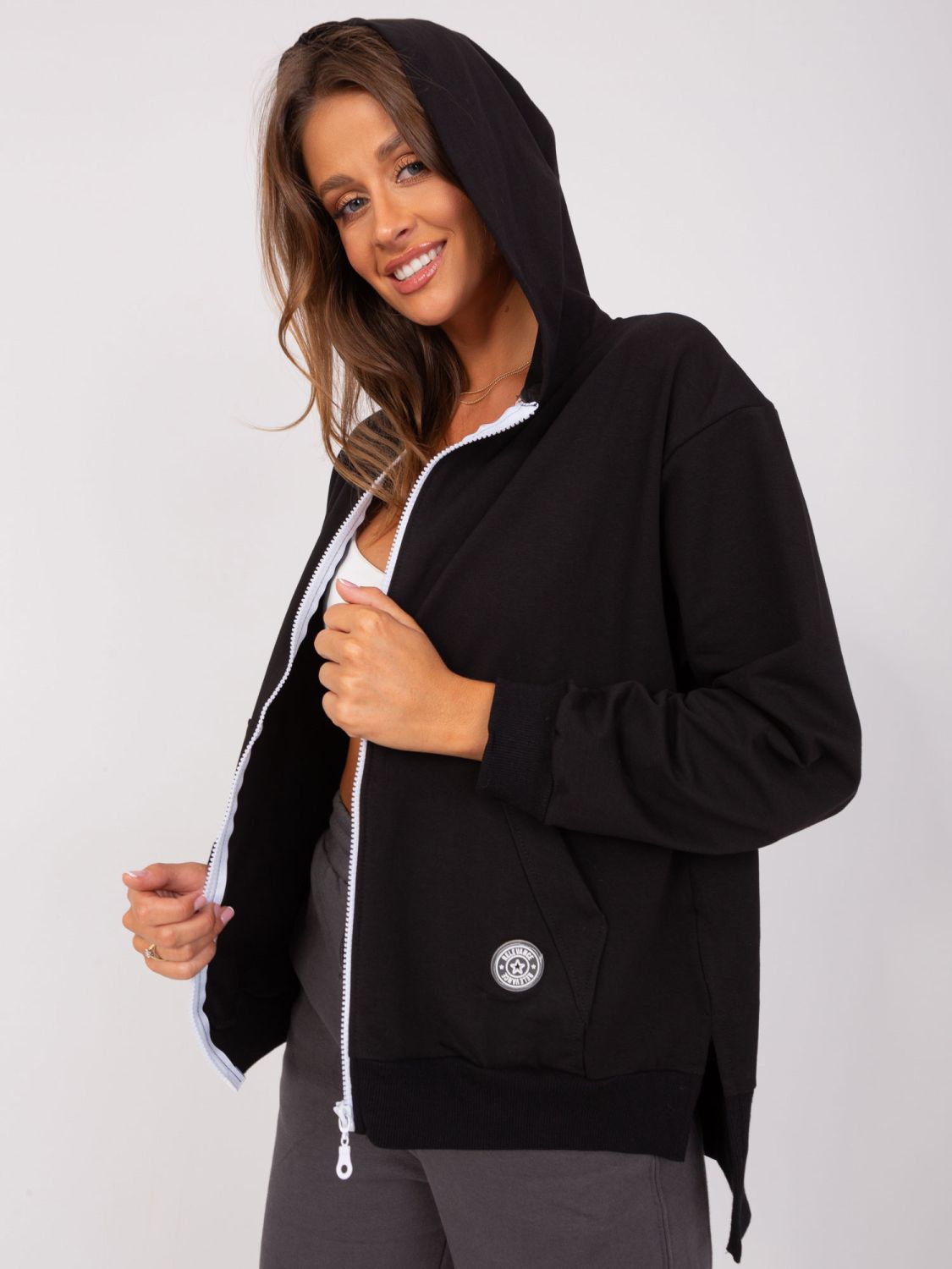 Black Asymmetrical Hoodie