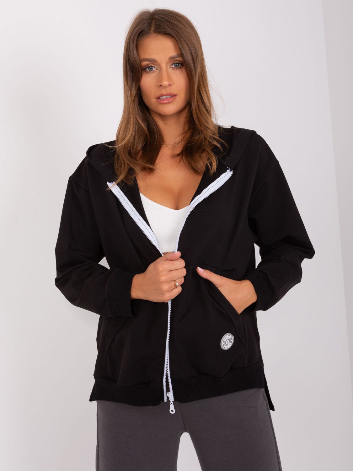 Black Asymmetrical Hoodie