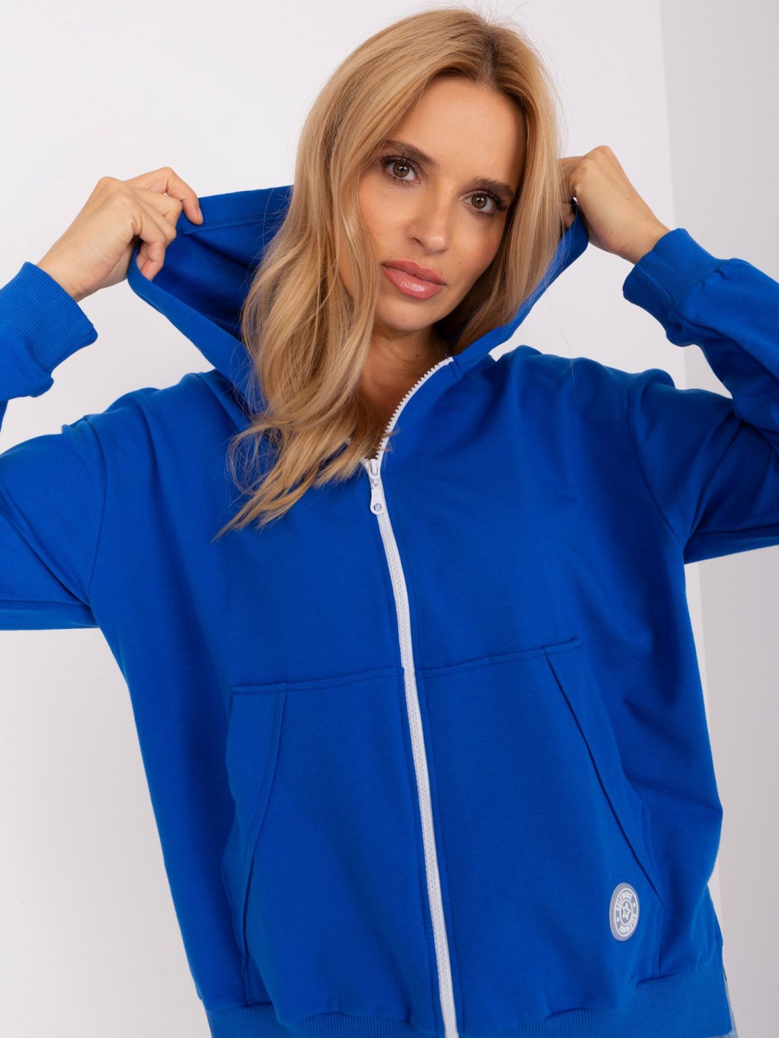 Dark Blue Women's Zip-Up Hoodie