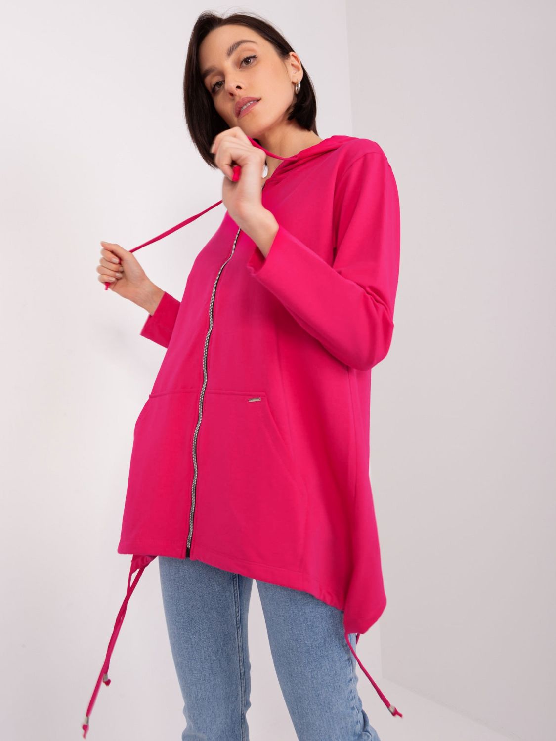 Pink Women's Hoodie with Hood