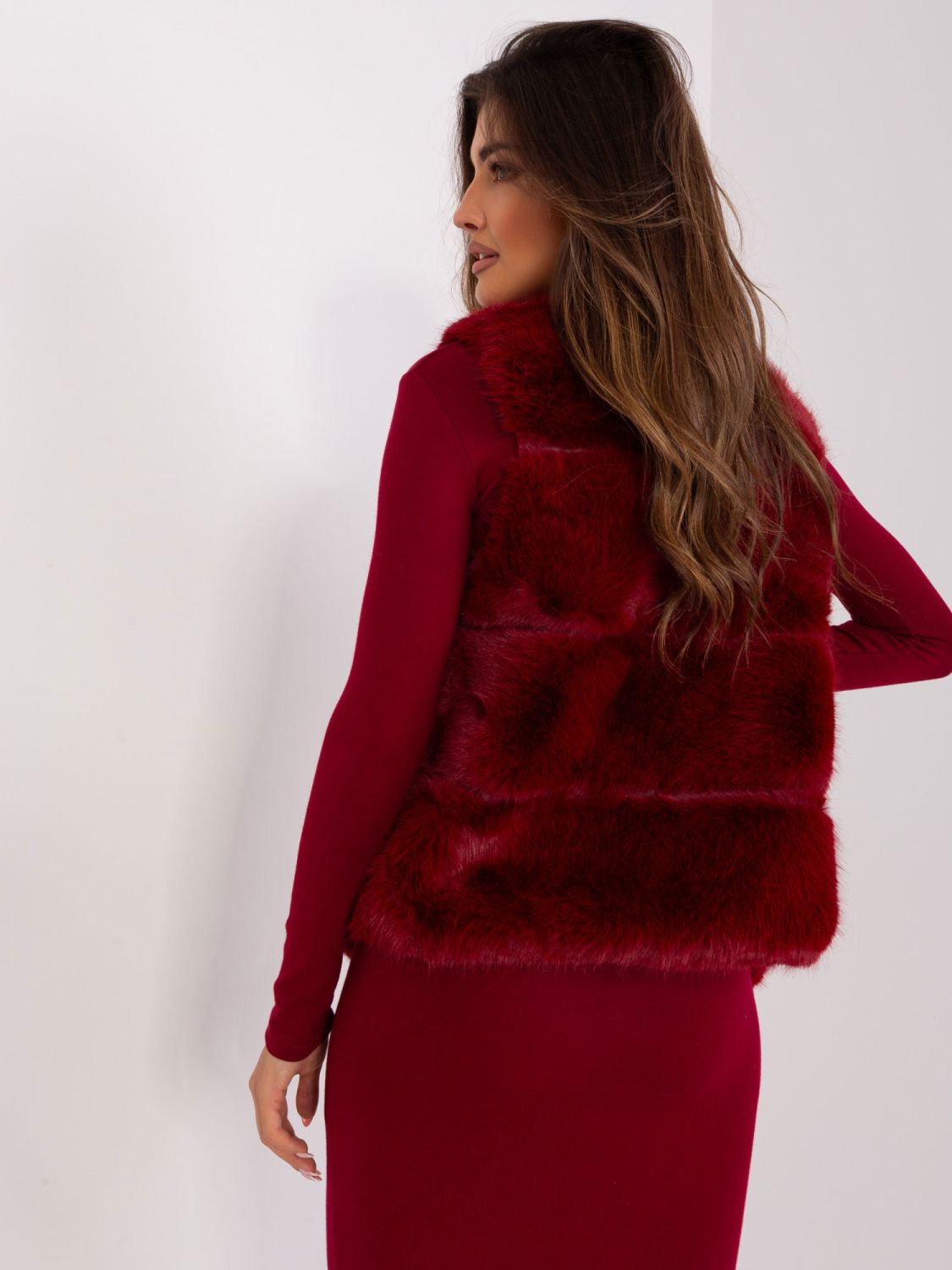 Bordeaux Asymmetrical Women's Vest