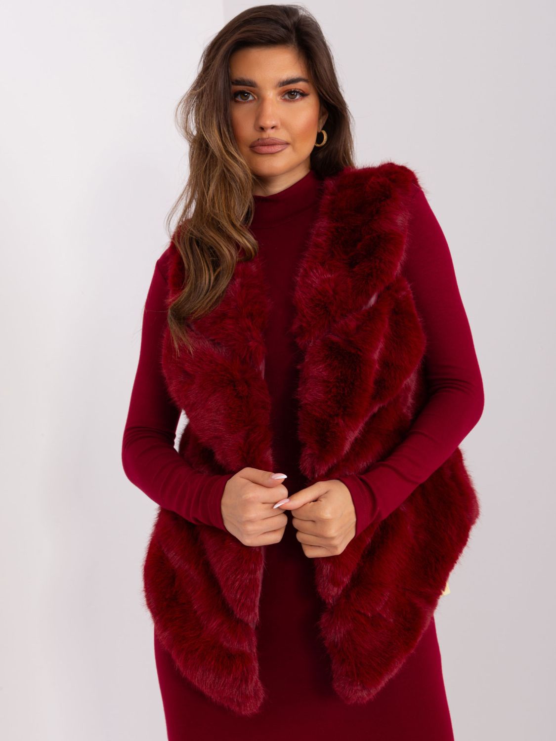 Bordeaux Asymmetrical Women's Vest